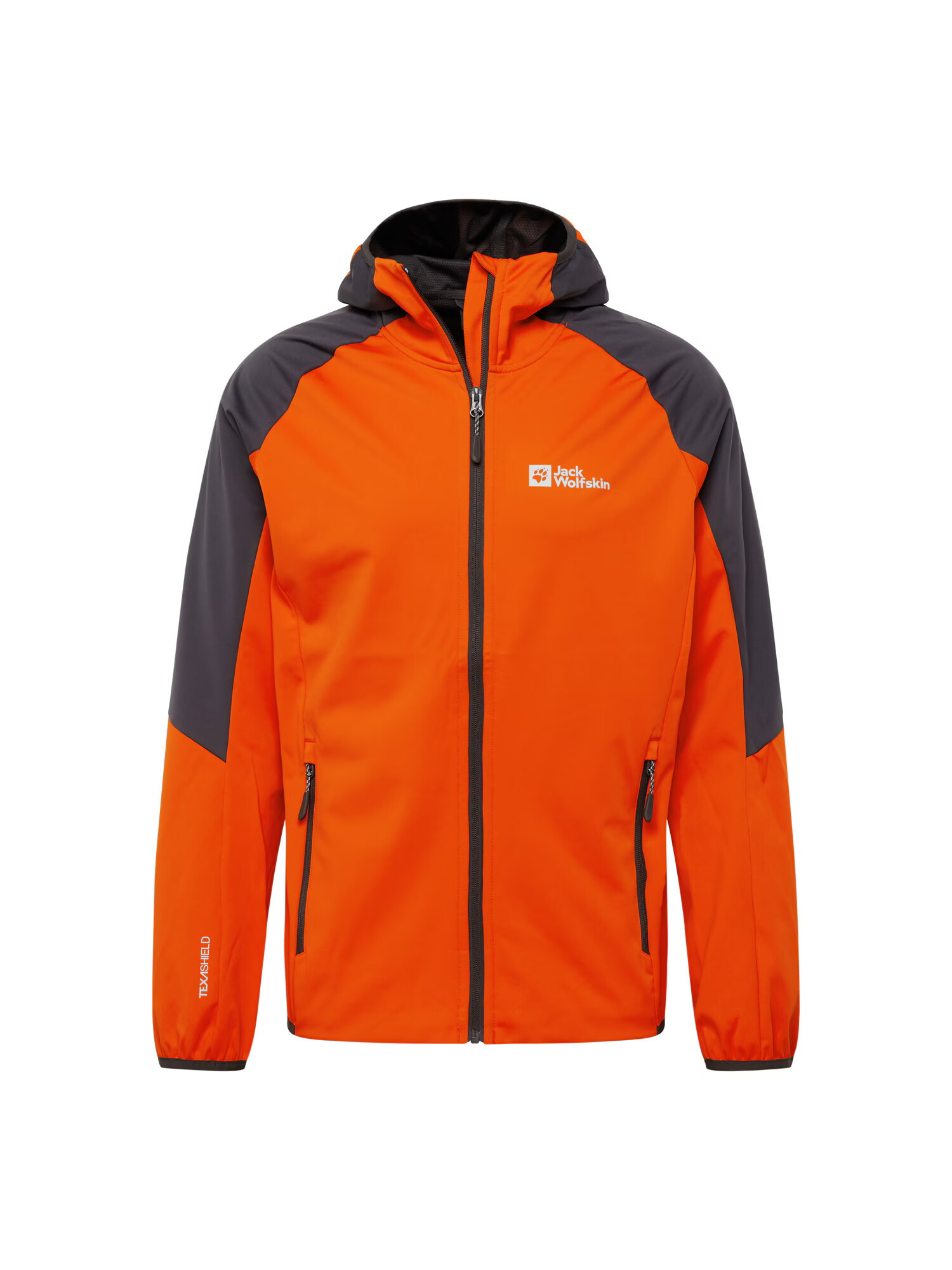 JACK WOLFSKIN Geacă outdoor 'Feldberg' gri metalic / roșu orange / alb - Pled.ro