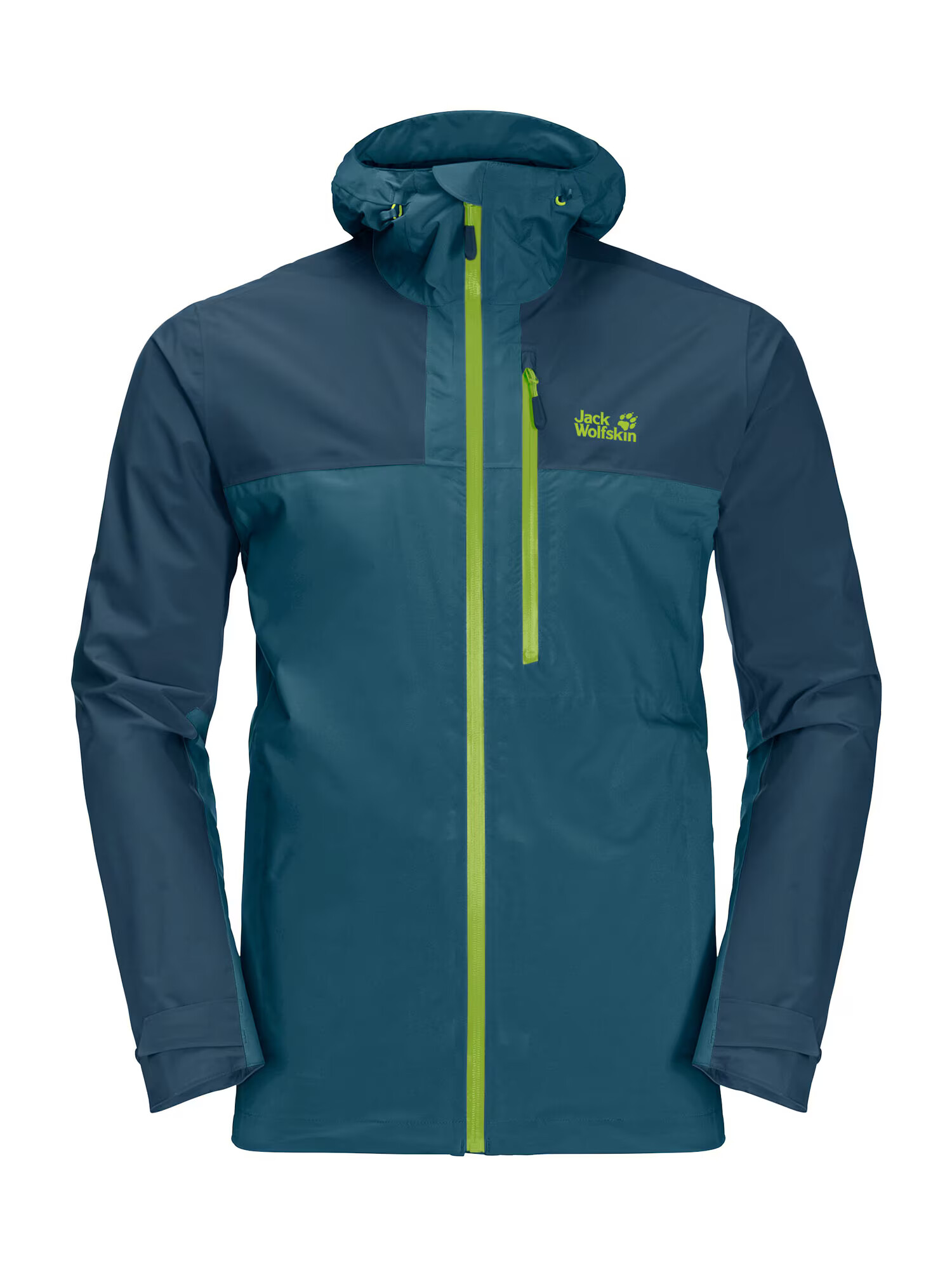 JACK WOLFSKIN Geacă outdoor 'Go Hike' cyan / verde limetă / verde petrol - Pled.ro