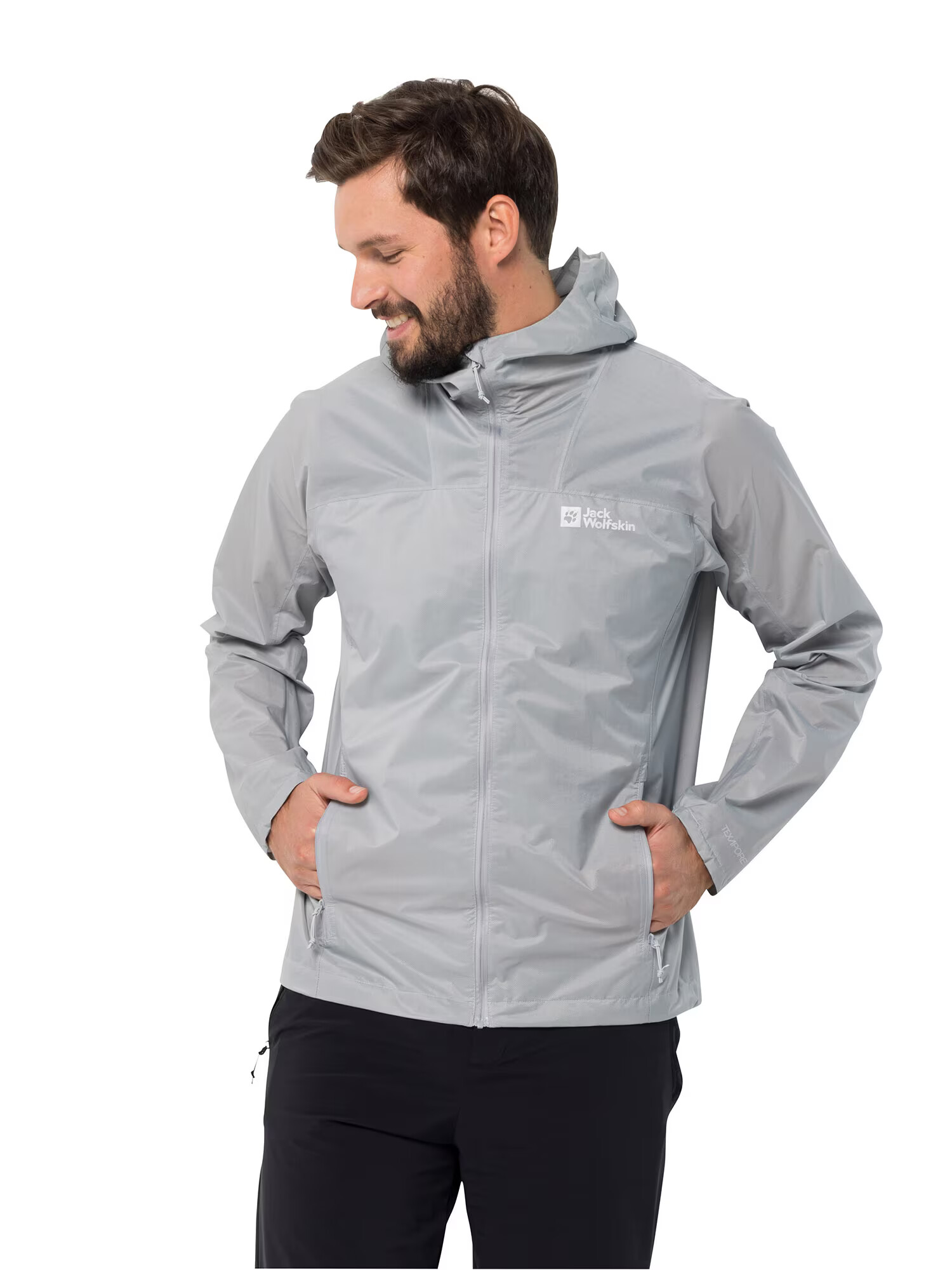 JACK WOLFSKIN Geacă outdoor gri argintiu / alb - Pled.ro