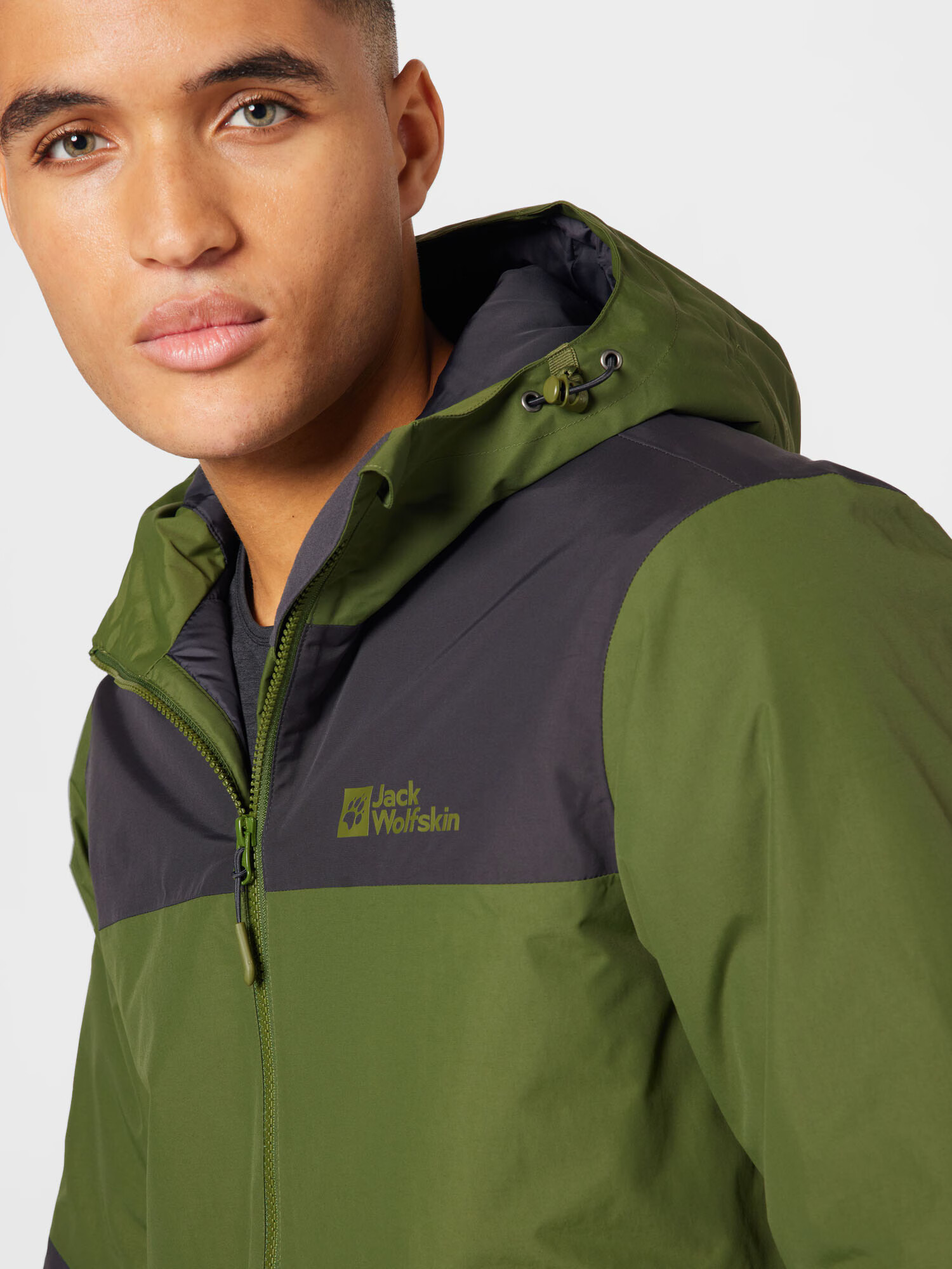 JACK WOLFSKIN Geacă outdoor 'JASPER' verde deschis / negru - Pled.ro