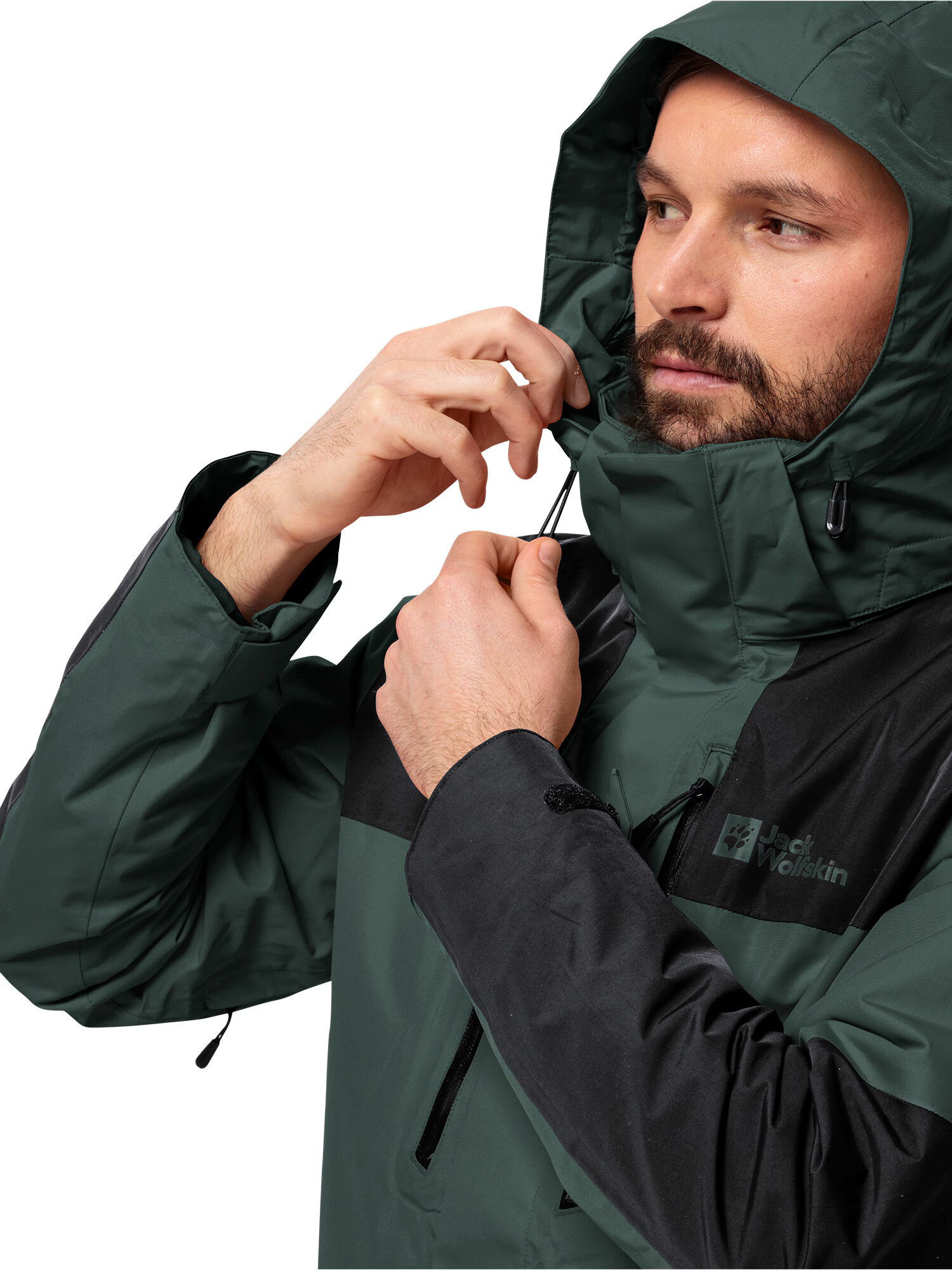 JACK WOLFSKIN Geacă outdoor 'JASPER' verde închis / negru - Pled.ro