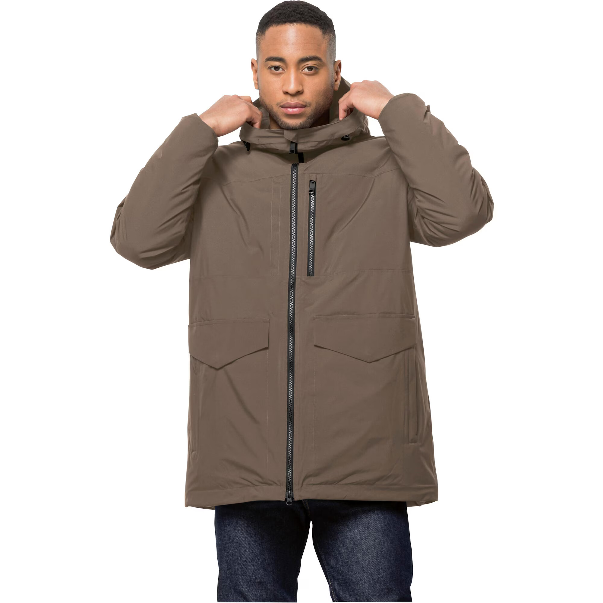 JACK WOLFSKIN Geacă outdoor 'Koenigsbau' gri taupe / negru - Pled.ro