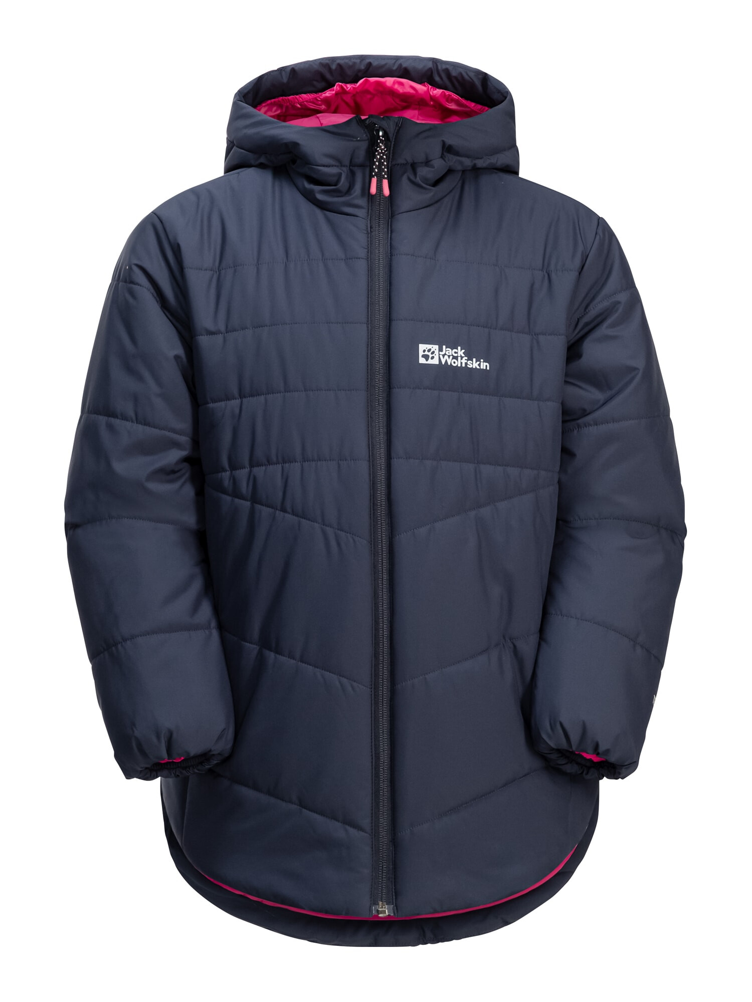 JACK WOLFSKIN Geacă outdoor 'Solyd' albastru noapte / roși aprins / alb - Pled.ro