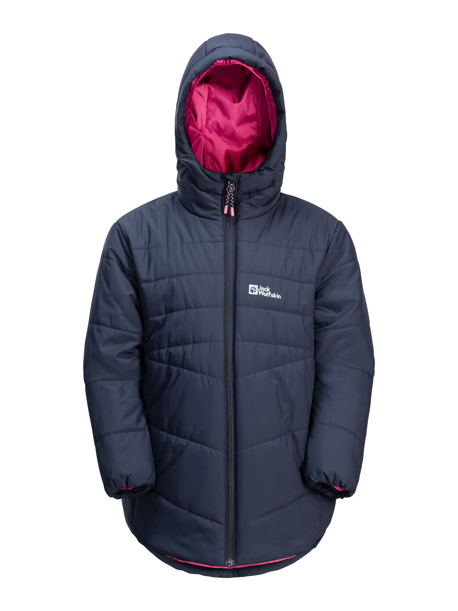 JACK WOLFSKIN Geacă outdoor 'Solyd' albastru noapte / roși aprins / alb - Pled.ro