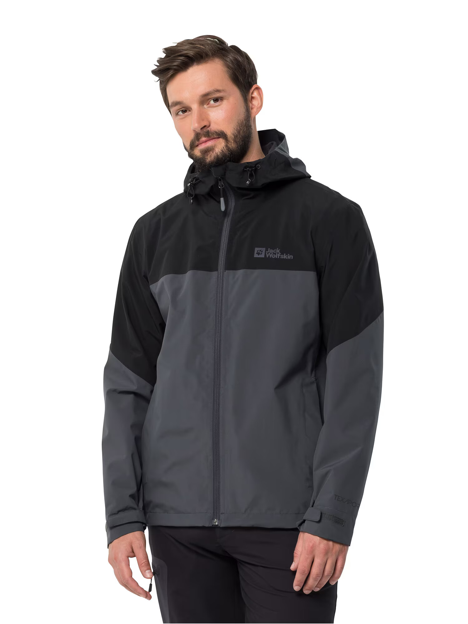 JACK WOLFSKIN Geacă outdoor 'Weiltal' gri închis / negru - Pled.ro