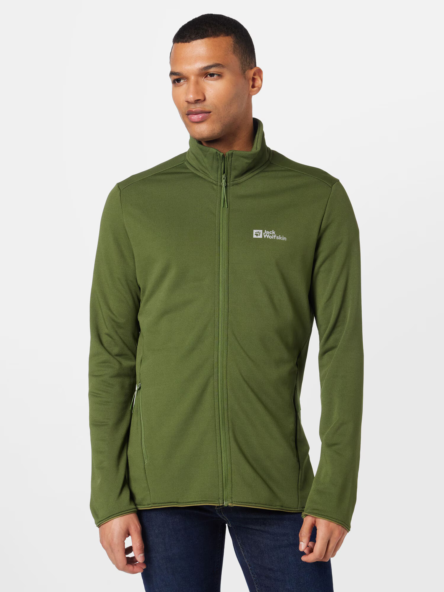 JACK WOLFSKIN Jachetă fleece funcțională oliv / alb - Pled.ro