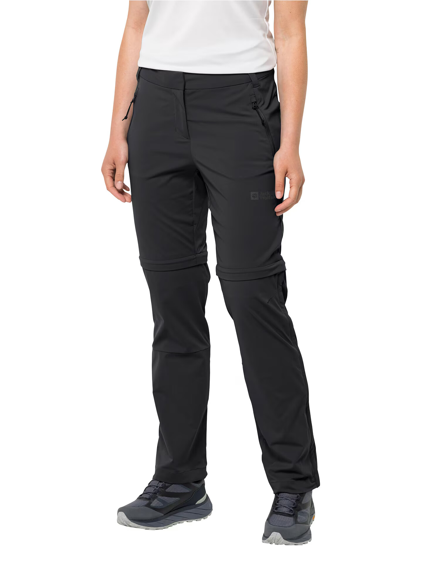 JACK WOLFSKIN Pantaloni outdoor gri închis / negru - Pled.ro