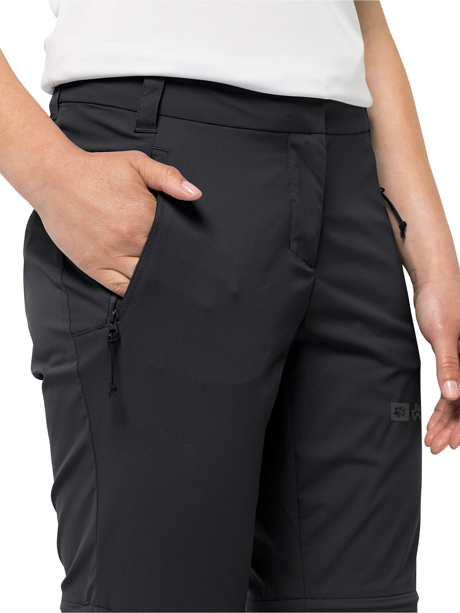 JACK WOLFSKIN Pantaloni outdoor gri închis / negru - Pled.ro