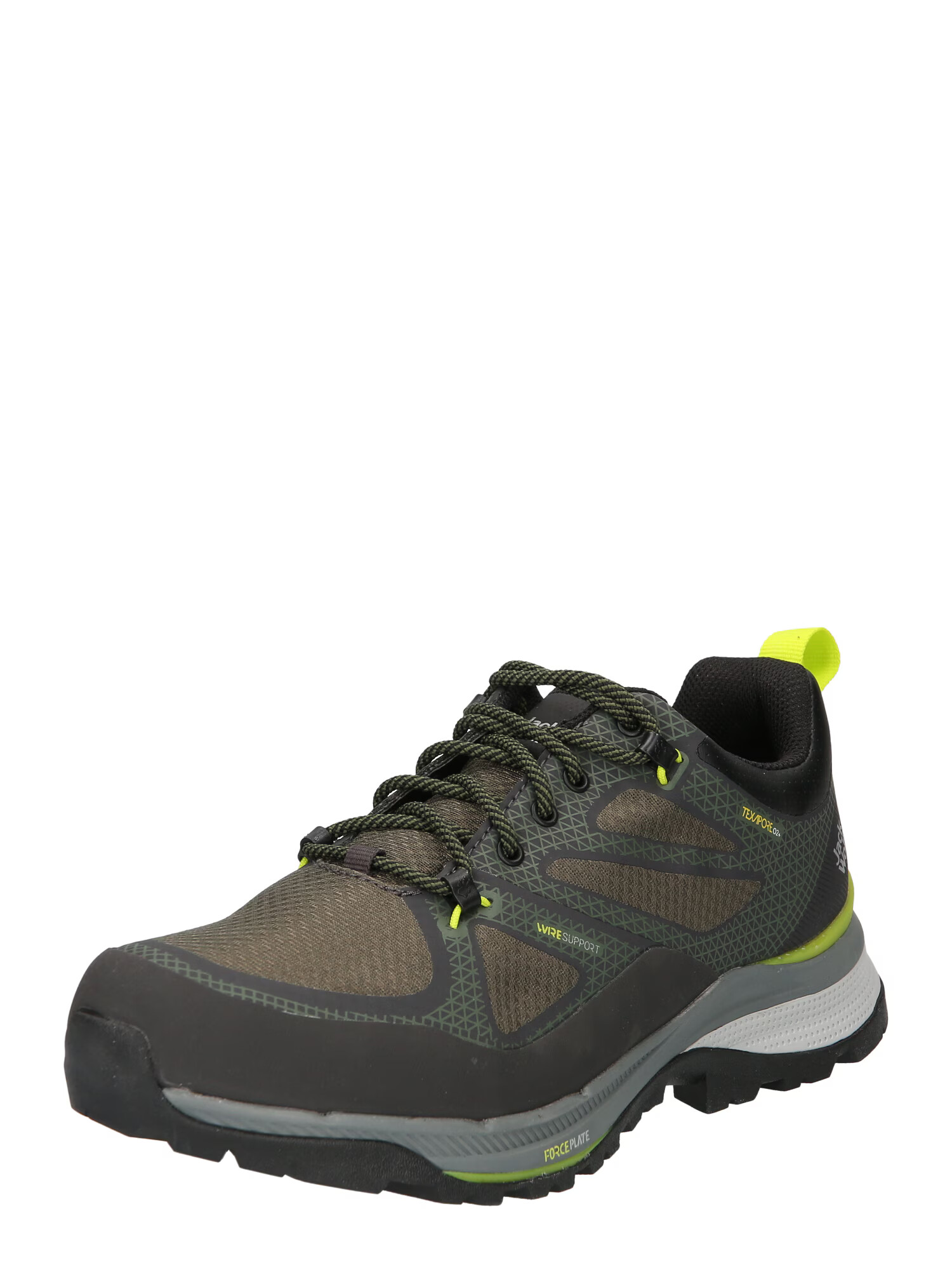 JACK WOLFSKIN Pantofi 'FORCE STRIKER' galben neon / kaki / negru - Pled.ro