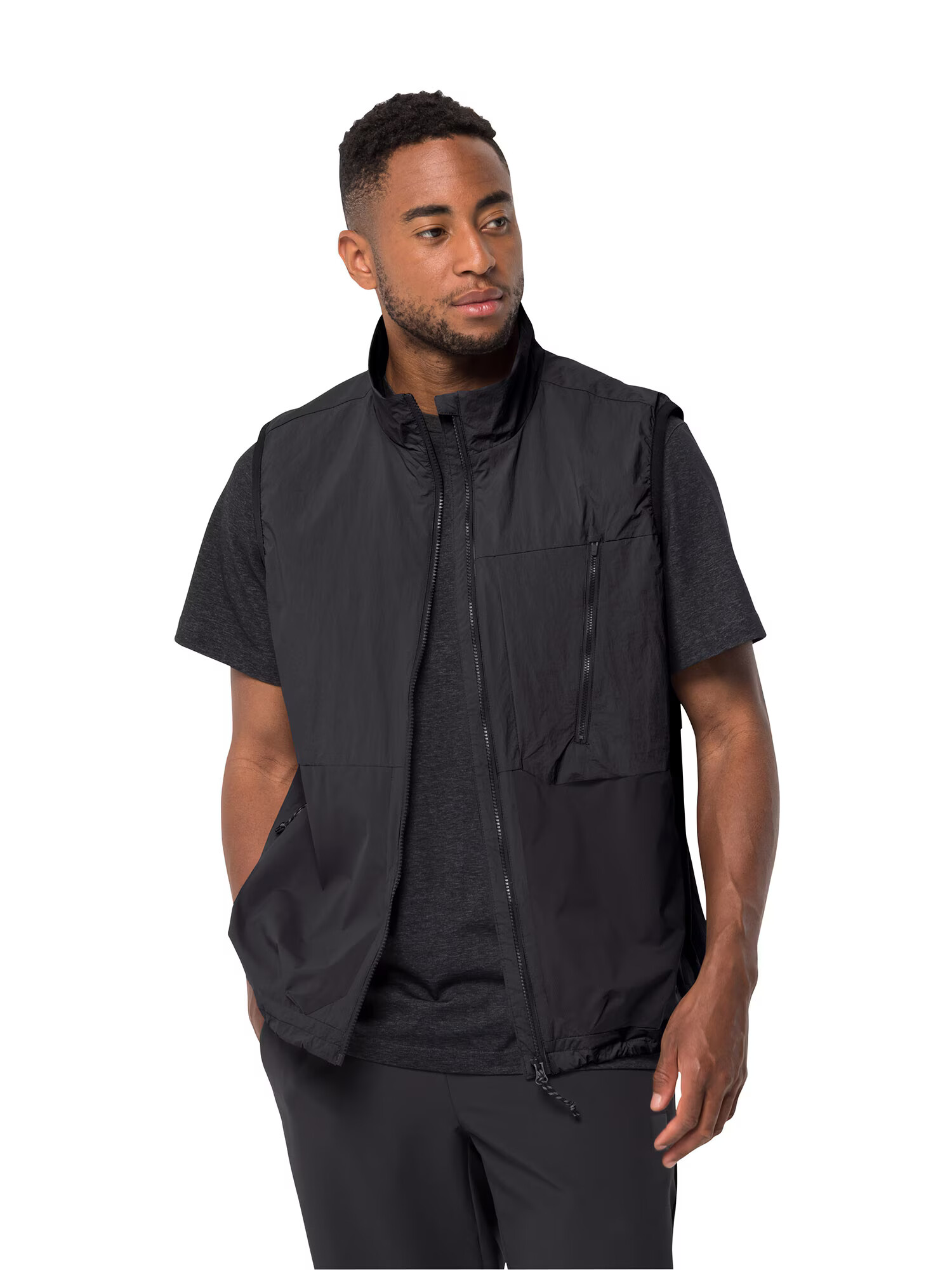 JACK WOLFSKIN Vestă sport negru - Pled.ro