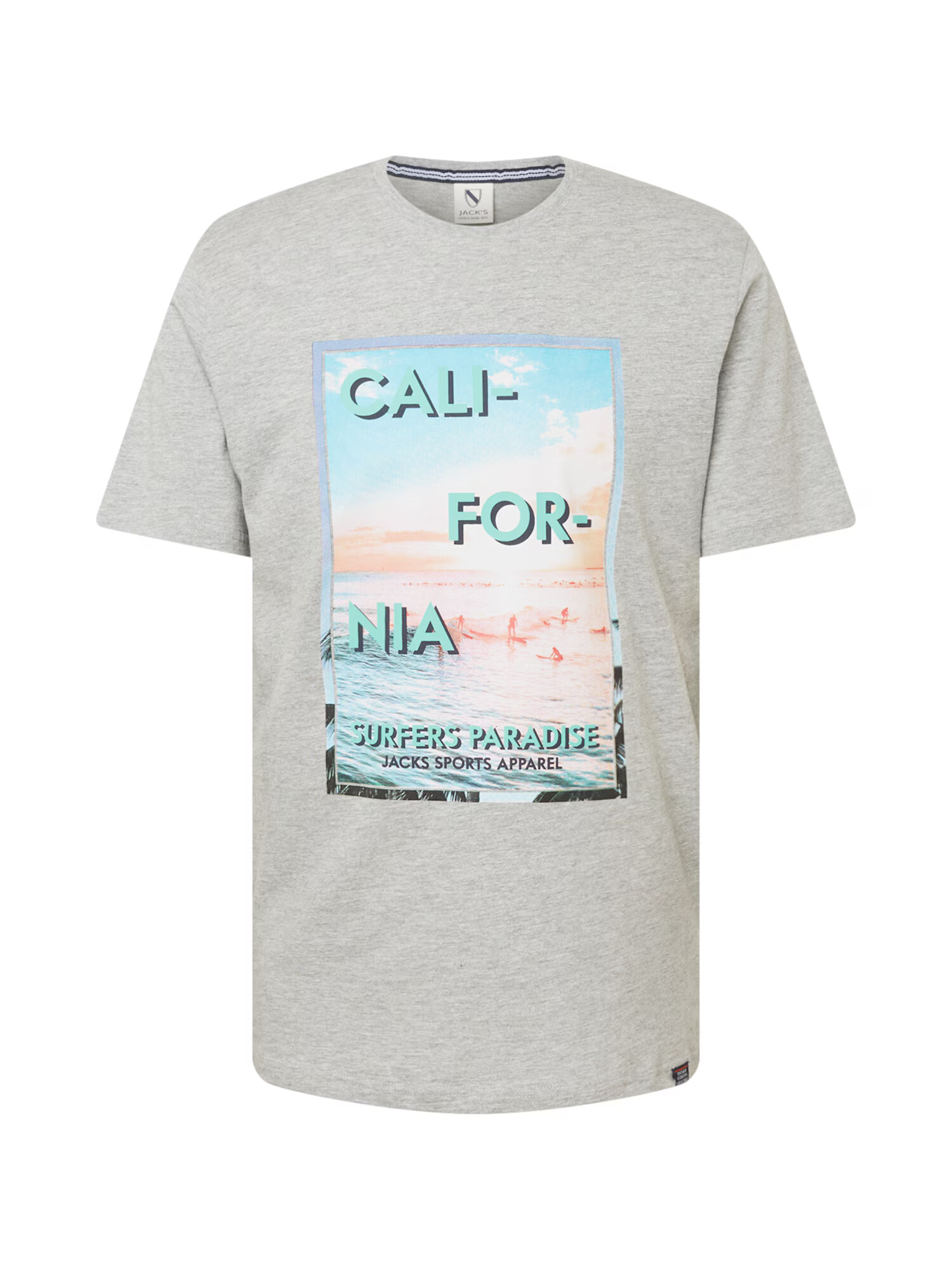 Jack's Tricou albastru deschis / gri amestecat / verde jad / portocaliu caisă / negru - Pled.ro