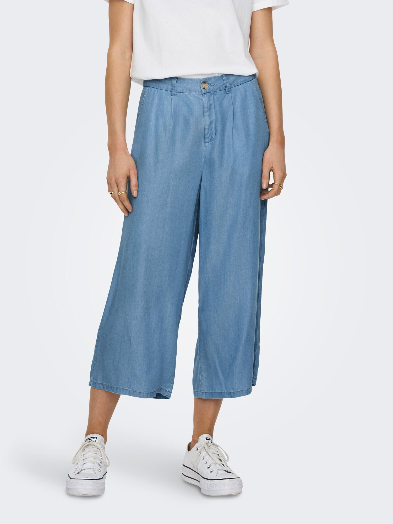 JDY Pantaloni cu cute 'ZELDA' albastru denim - Pled.ro