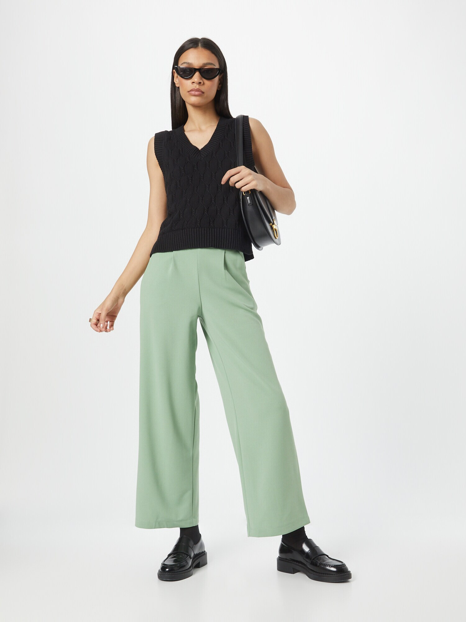 JDY Pantaloni cutați 'Geggo' verde pastel - Pled.ro