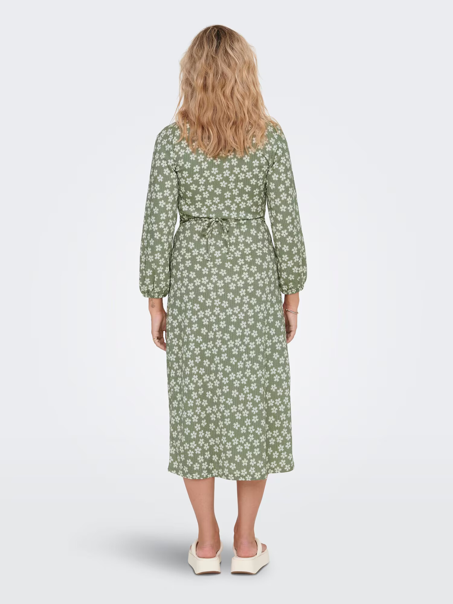 JDY Rochie 'Ibi' verde / alb - Pled.ro