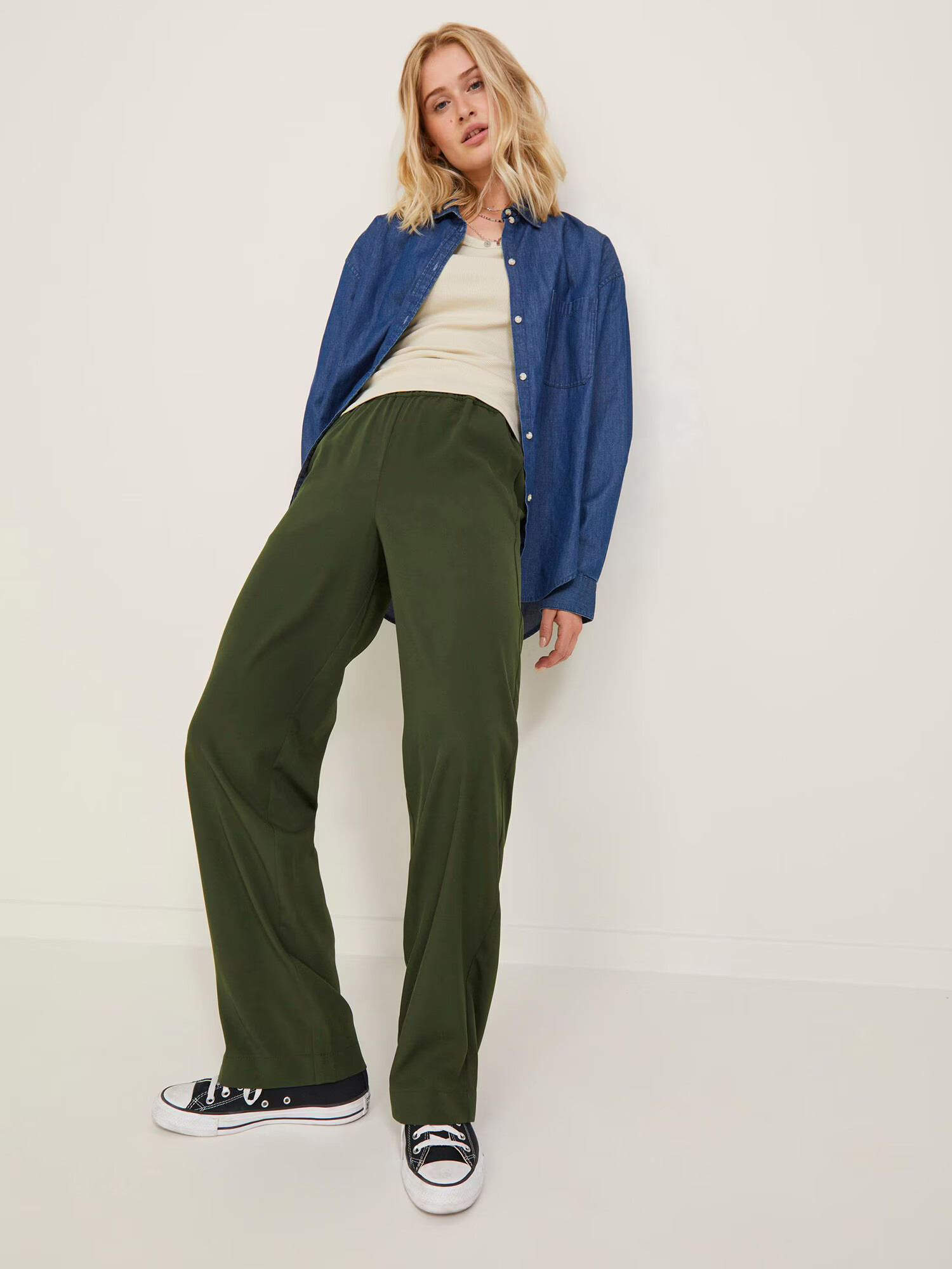 JJXX Pantaloni 'Poppy' oliv - Pled.ro