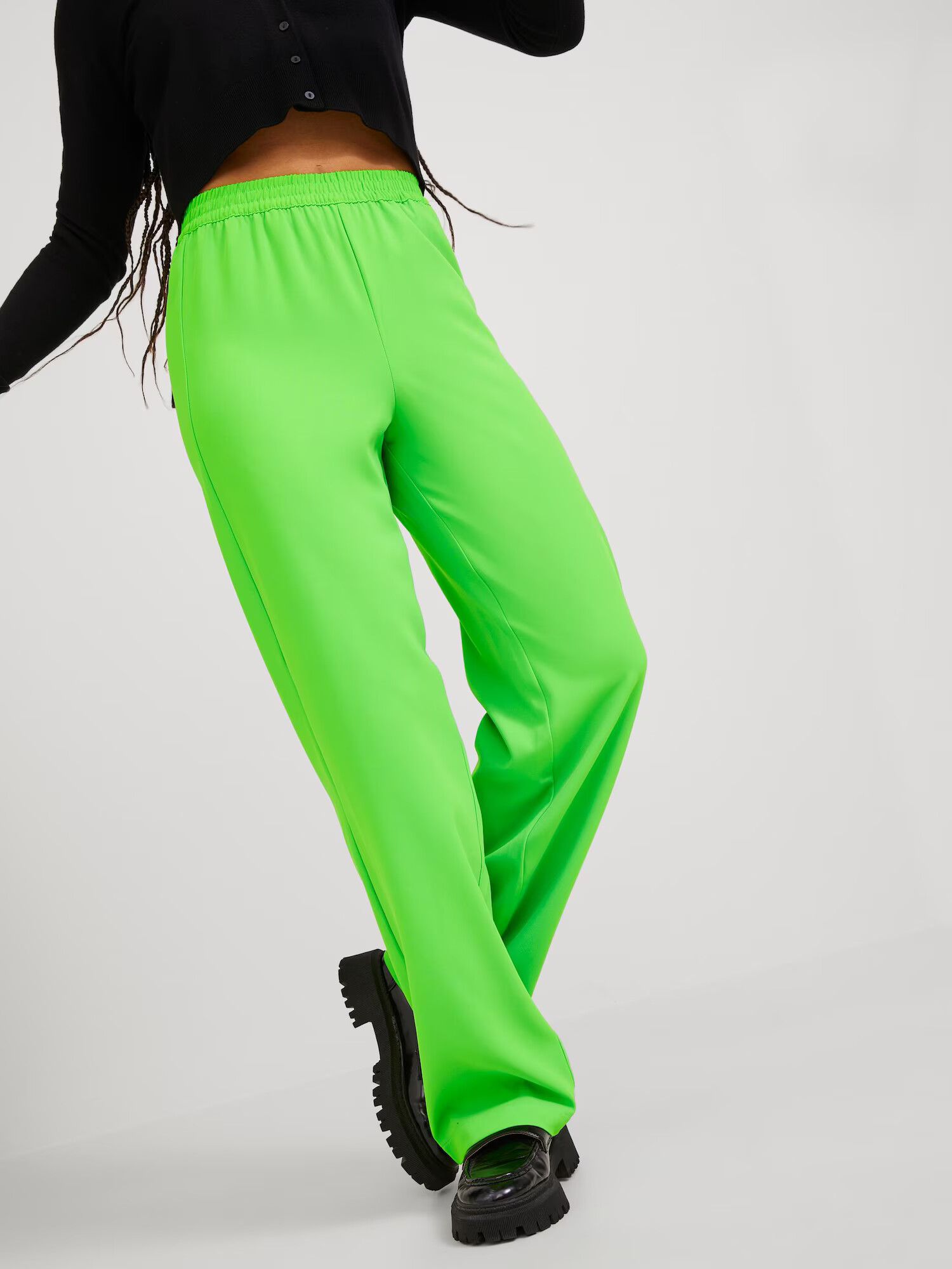 JJXX Pantaloni 'Poppy' verde limetă - Pled.ro