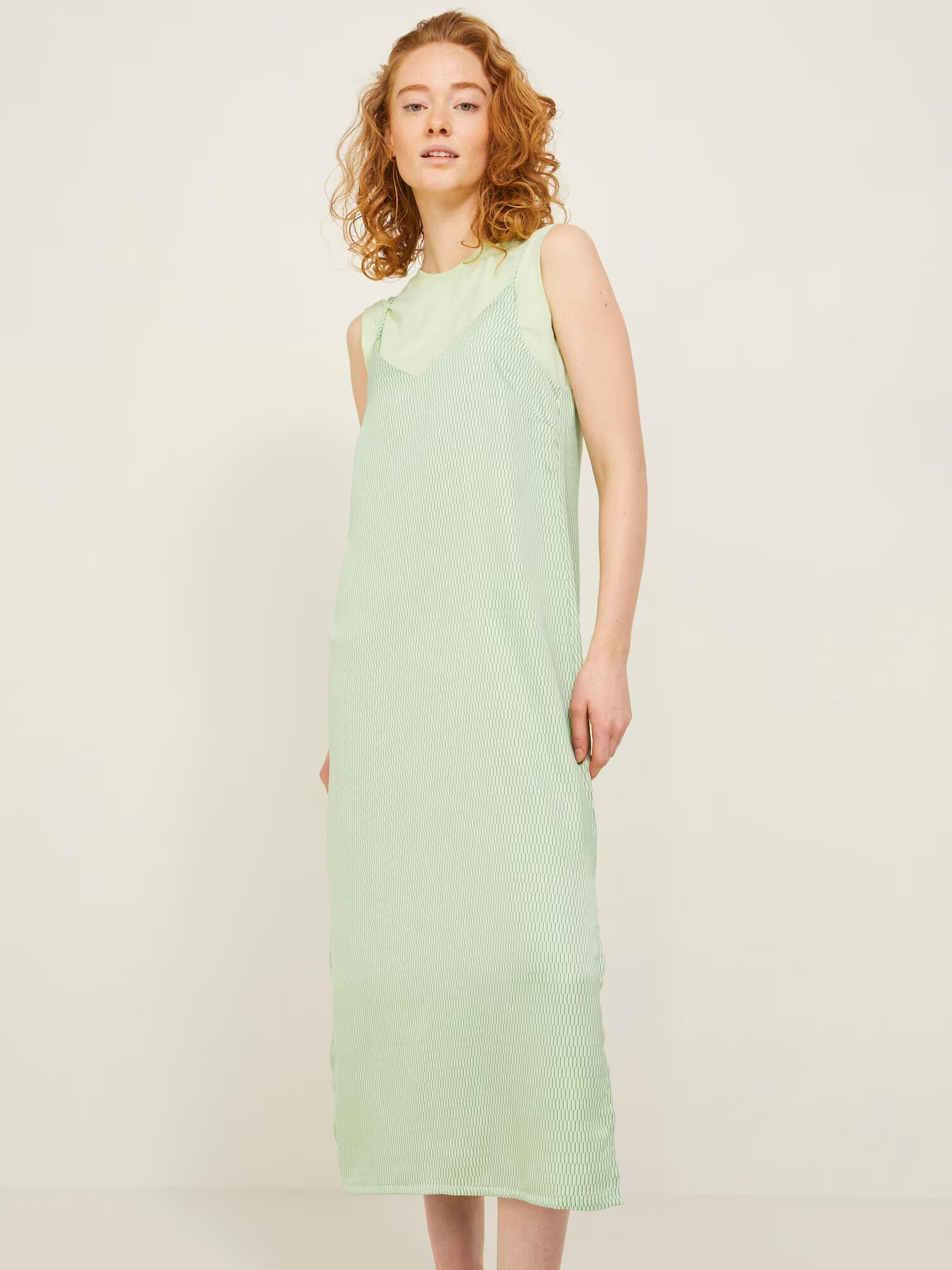 JJXX Rochie de vară 'CLEO' alb kitt / verde iarbă / verde pastel - Pled.ro