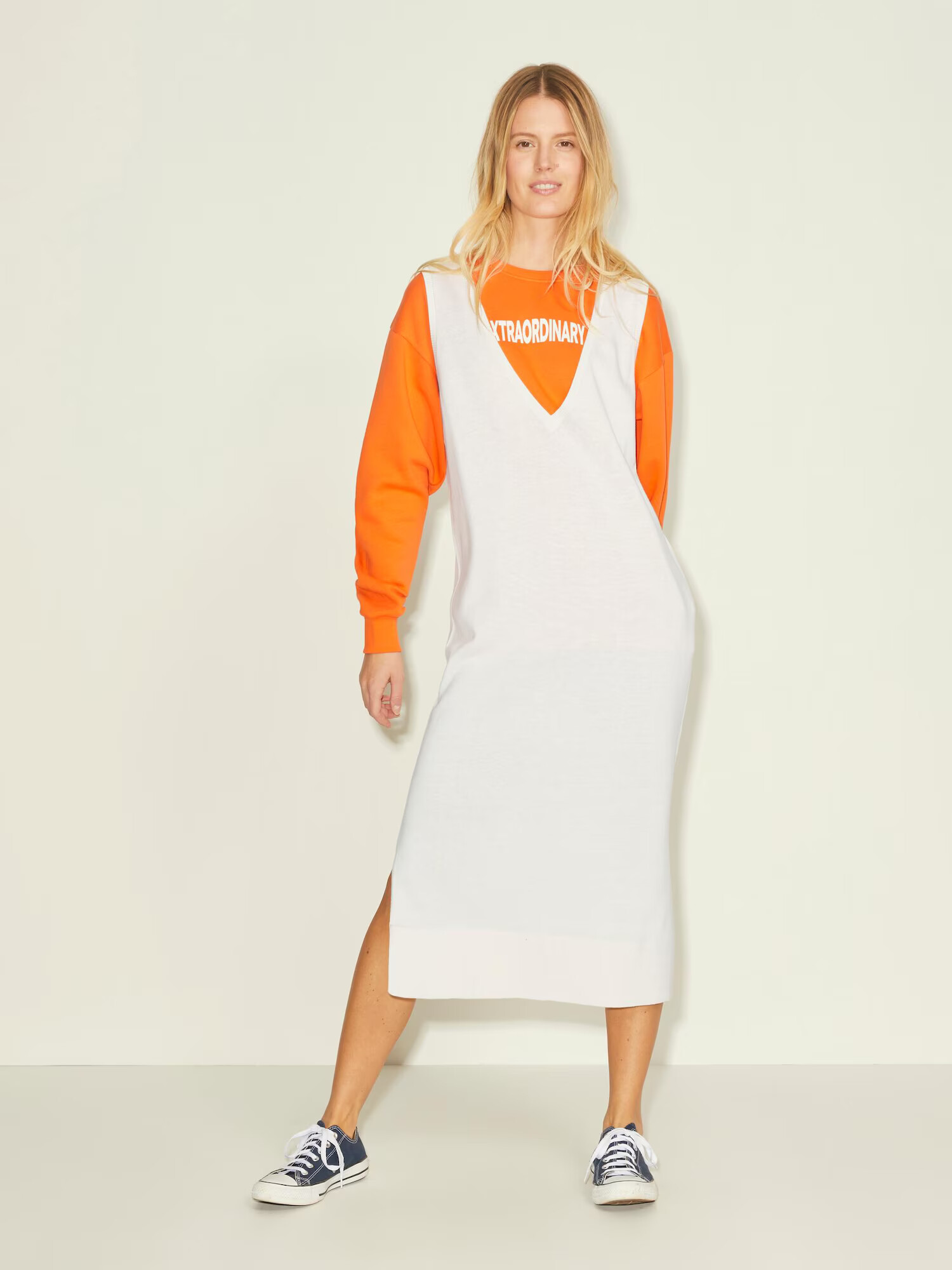 JJXX Rochie tricotat 'Ann' alb - Pled.ro