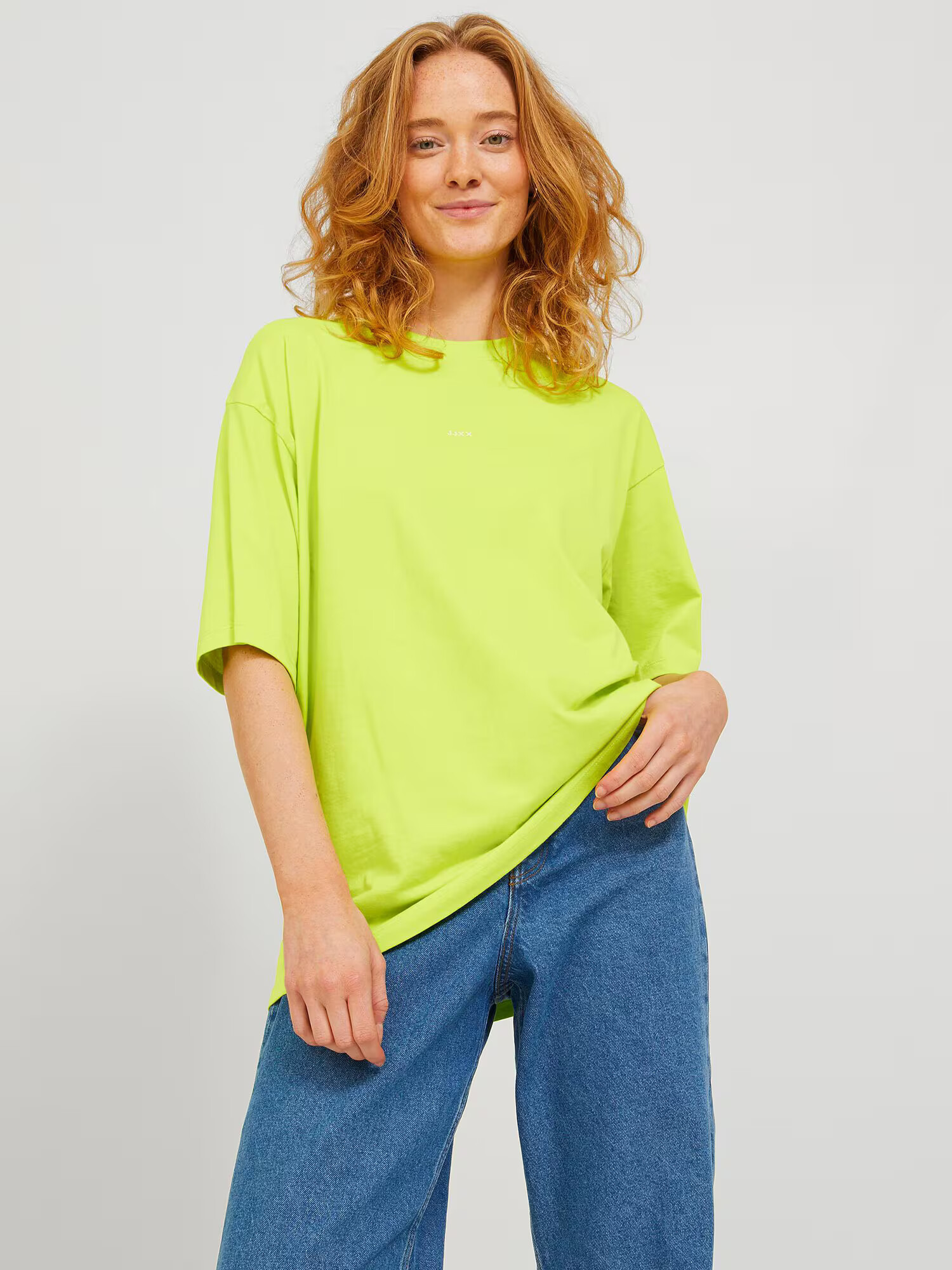 JJXX Tricou 'Andrea' verde deschis / alb - Pled.ro