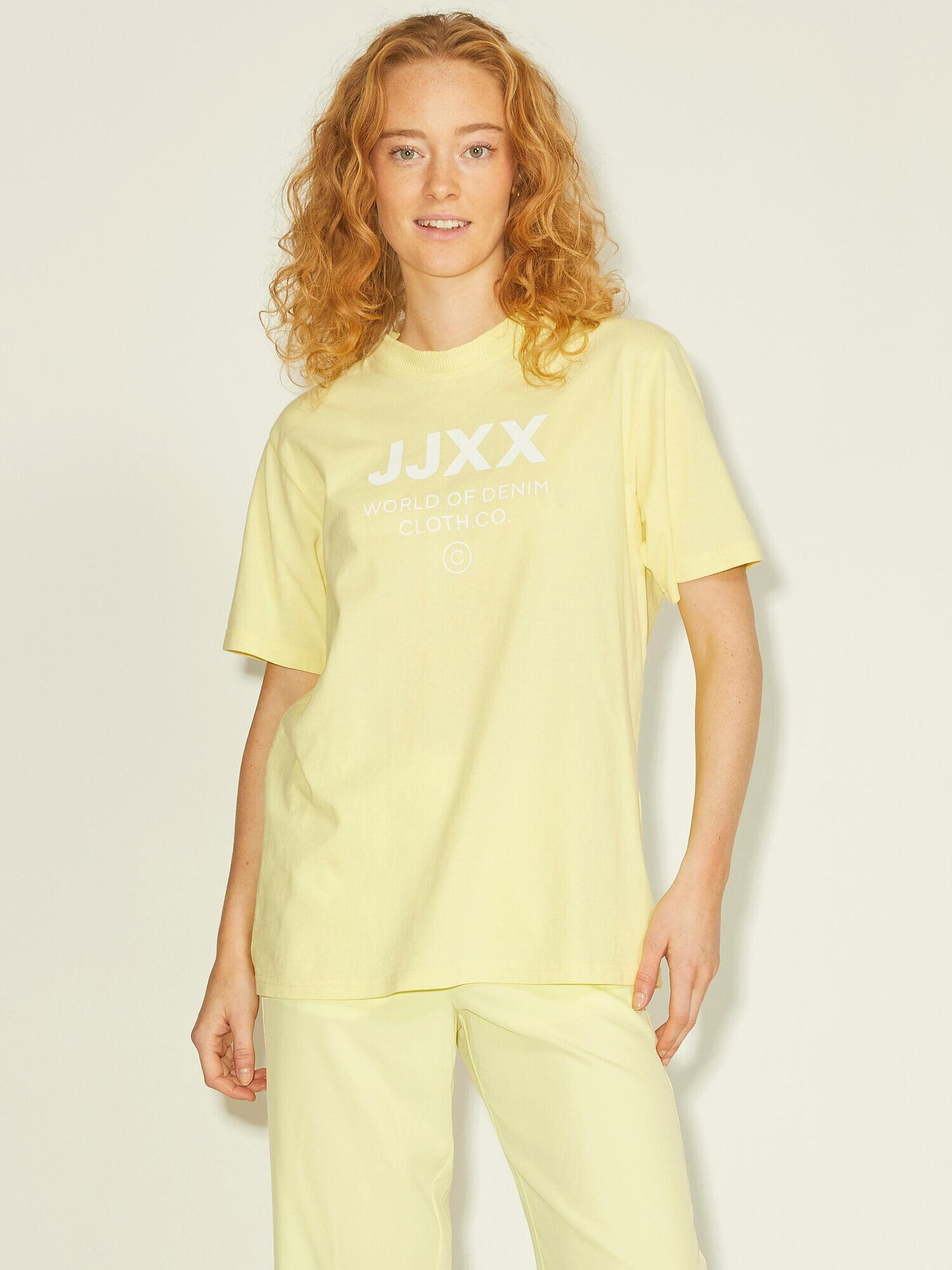 JJXX Tricou 'Bea' galben / alb - Pled.ro