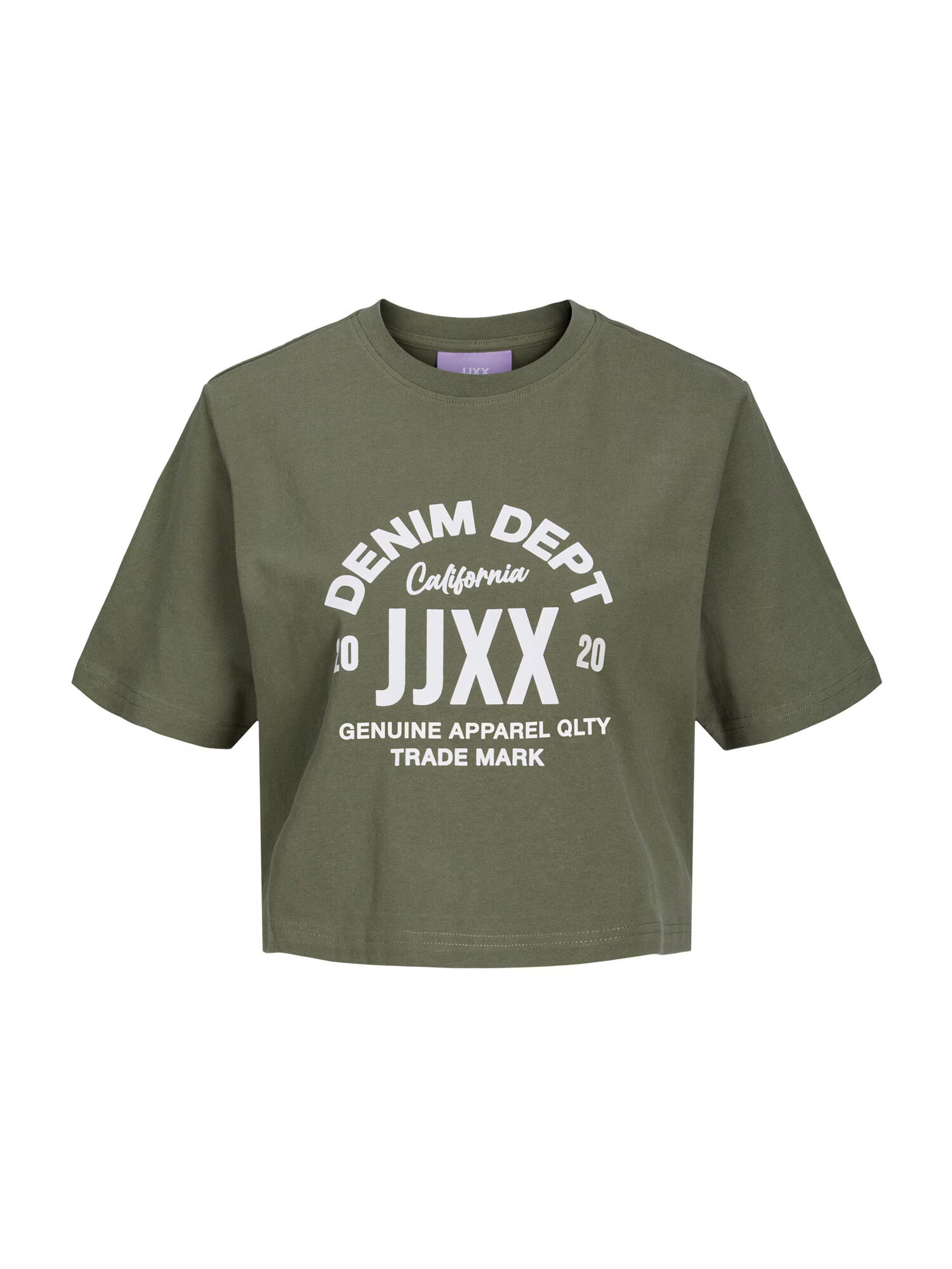 JJXX Tricou 'BROOK' verde închis / alb - Pled.ro