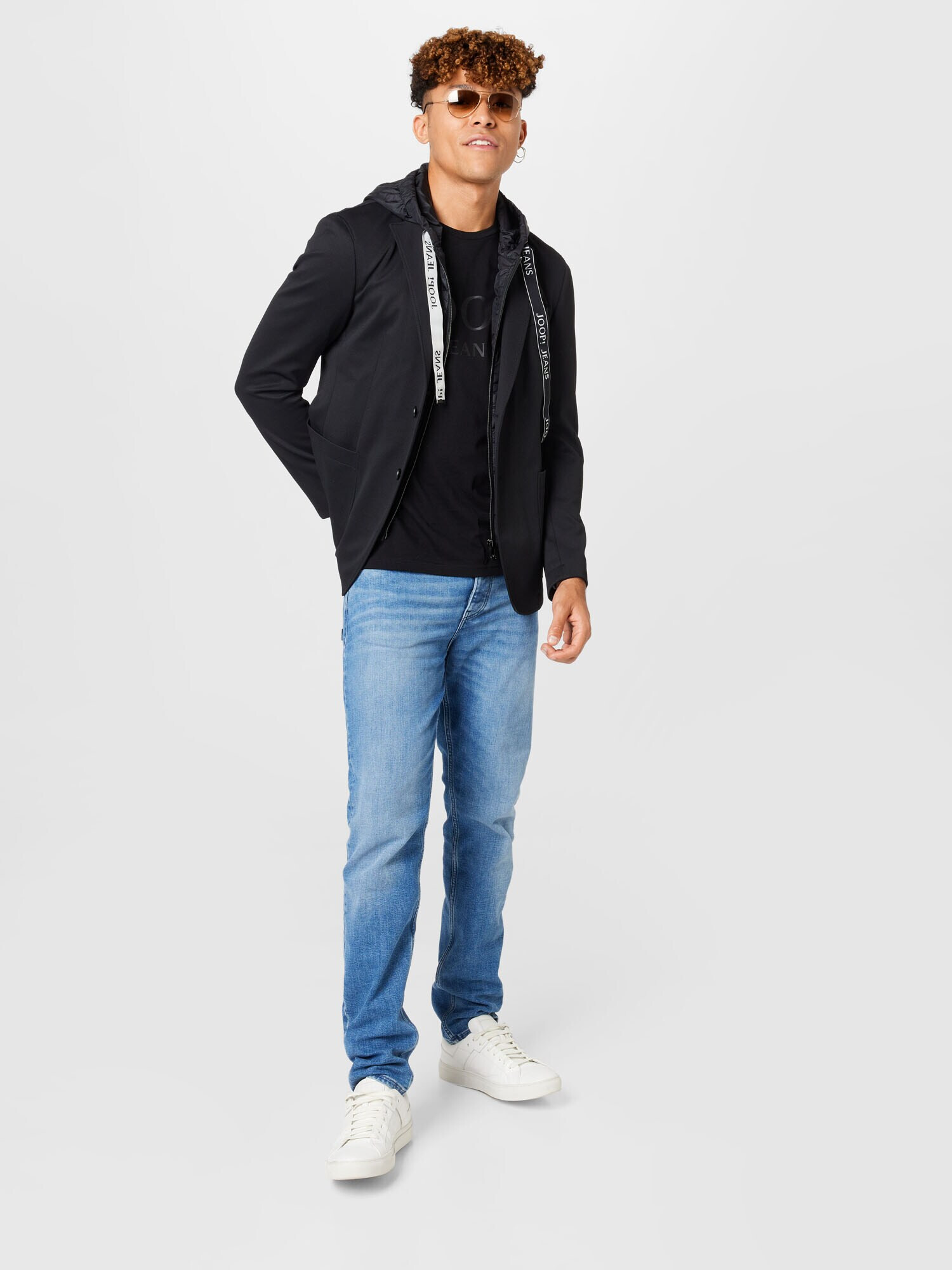 JOOP! Jeans Tricou 'Alex' gri închis / negru - Pled.ro