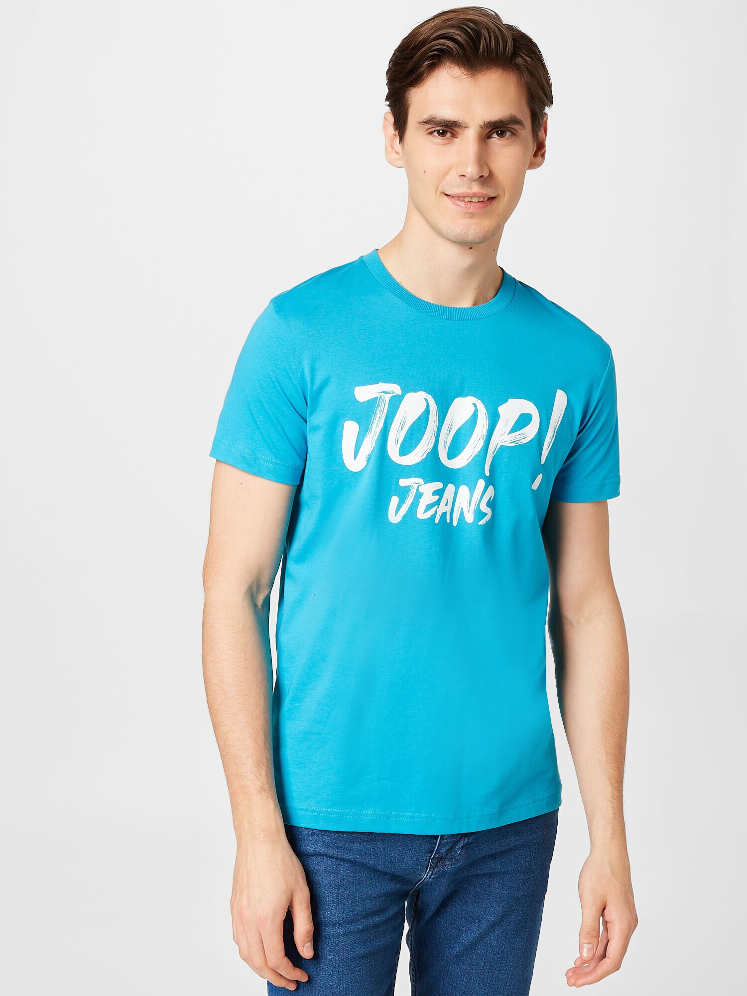 JOOP! Tricou 'Adamo' turcoaz / alb - Pled.ro