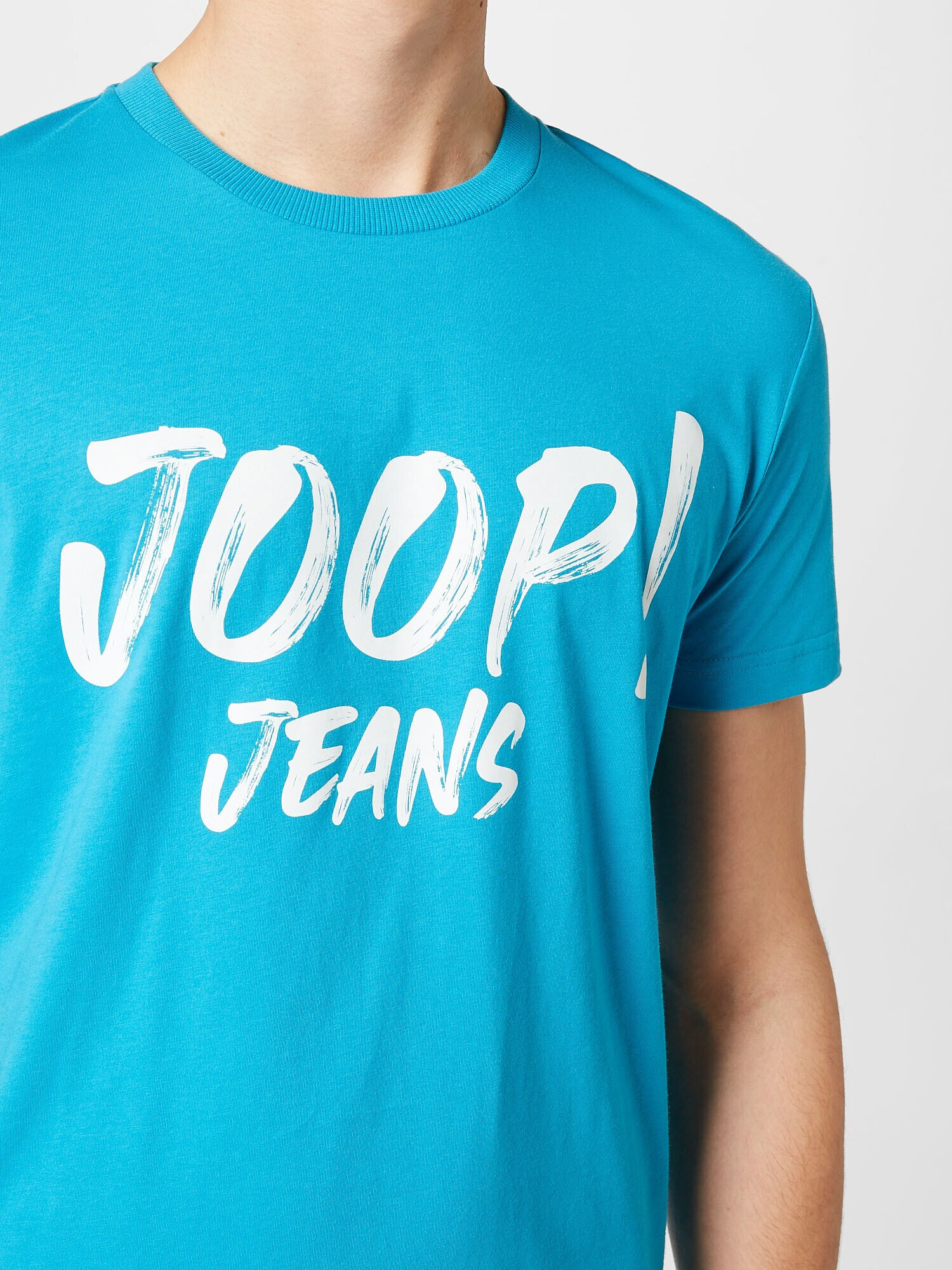 JOOP! Tricou 'Adamo' turcoaz / alb - Pled.ro