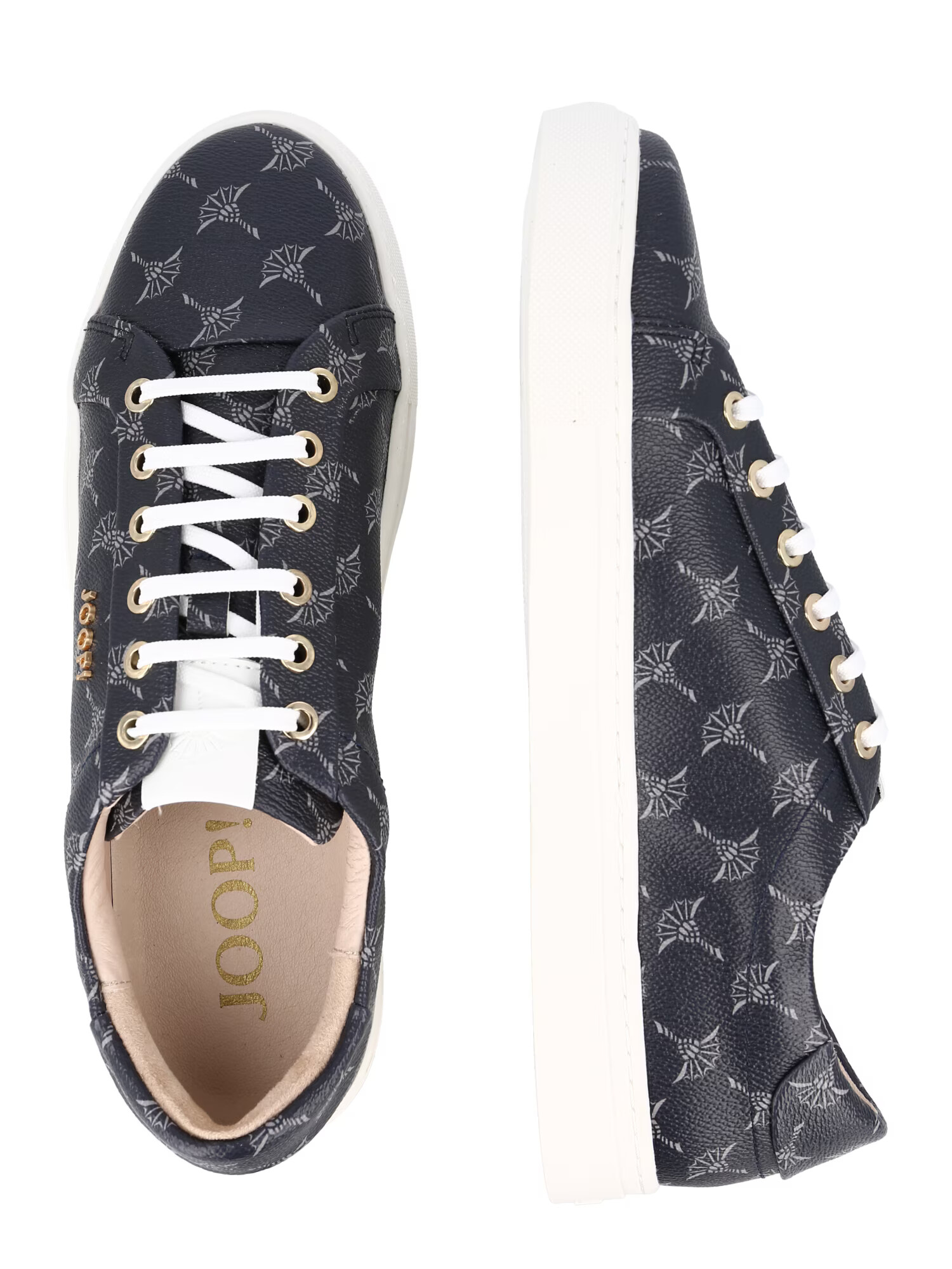 JOOP! Sneaker low 'Coralie' albastru închis / galben auriu / gri - Pled.ro