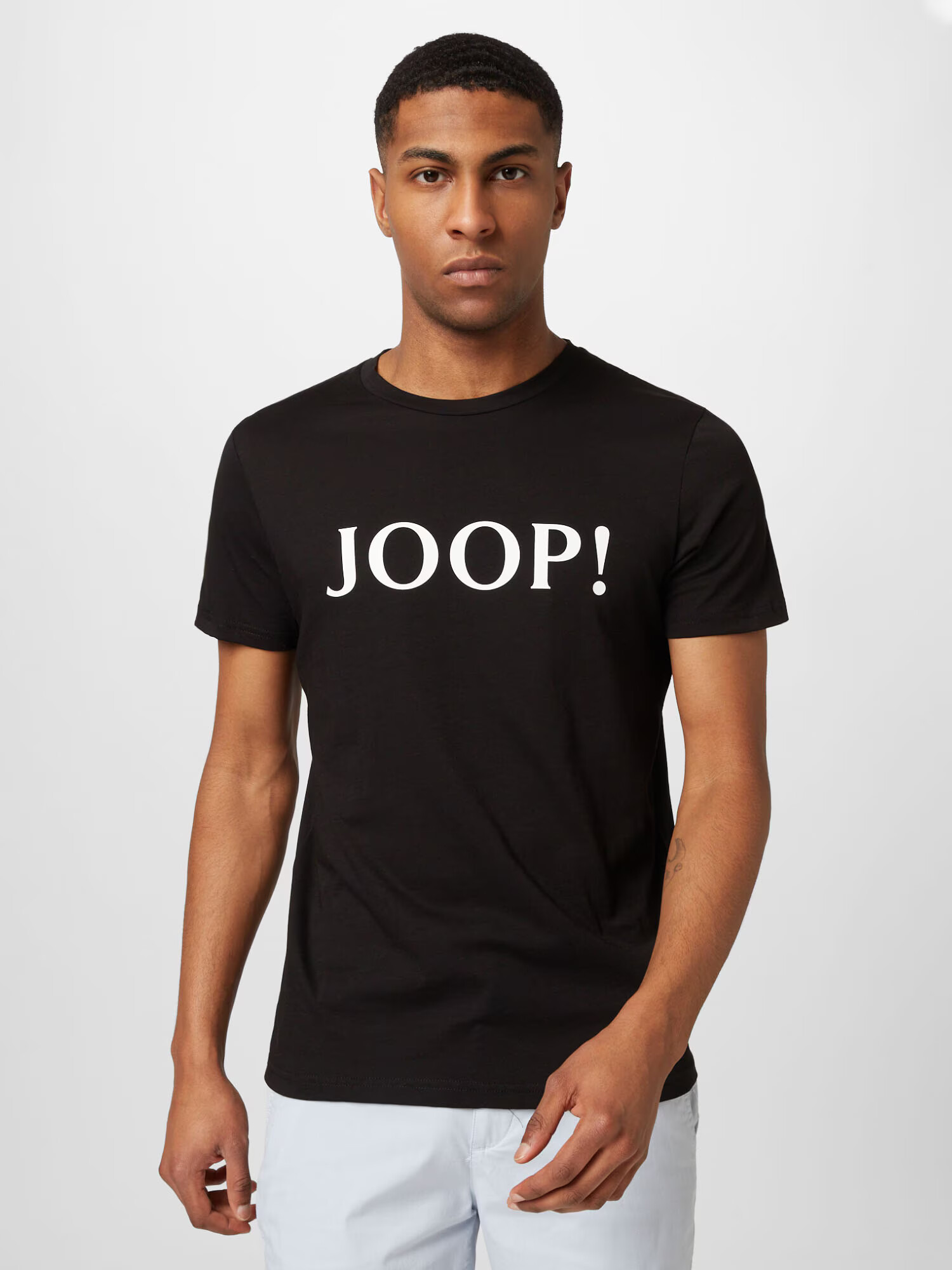 JOOP! Tricou 'Alerio' negru / alb - Pled.ro