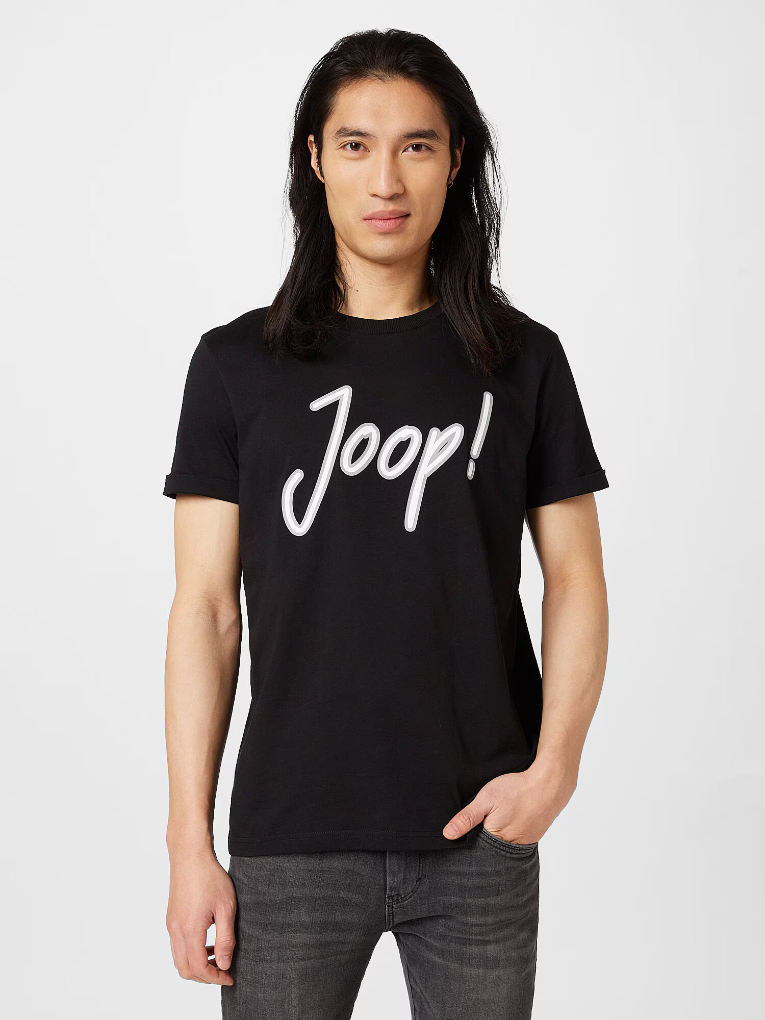 JOOP! Tricou gri / negru / alb - Pled.ro