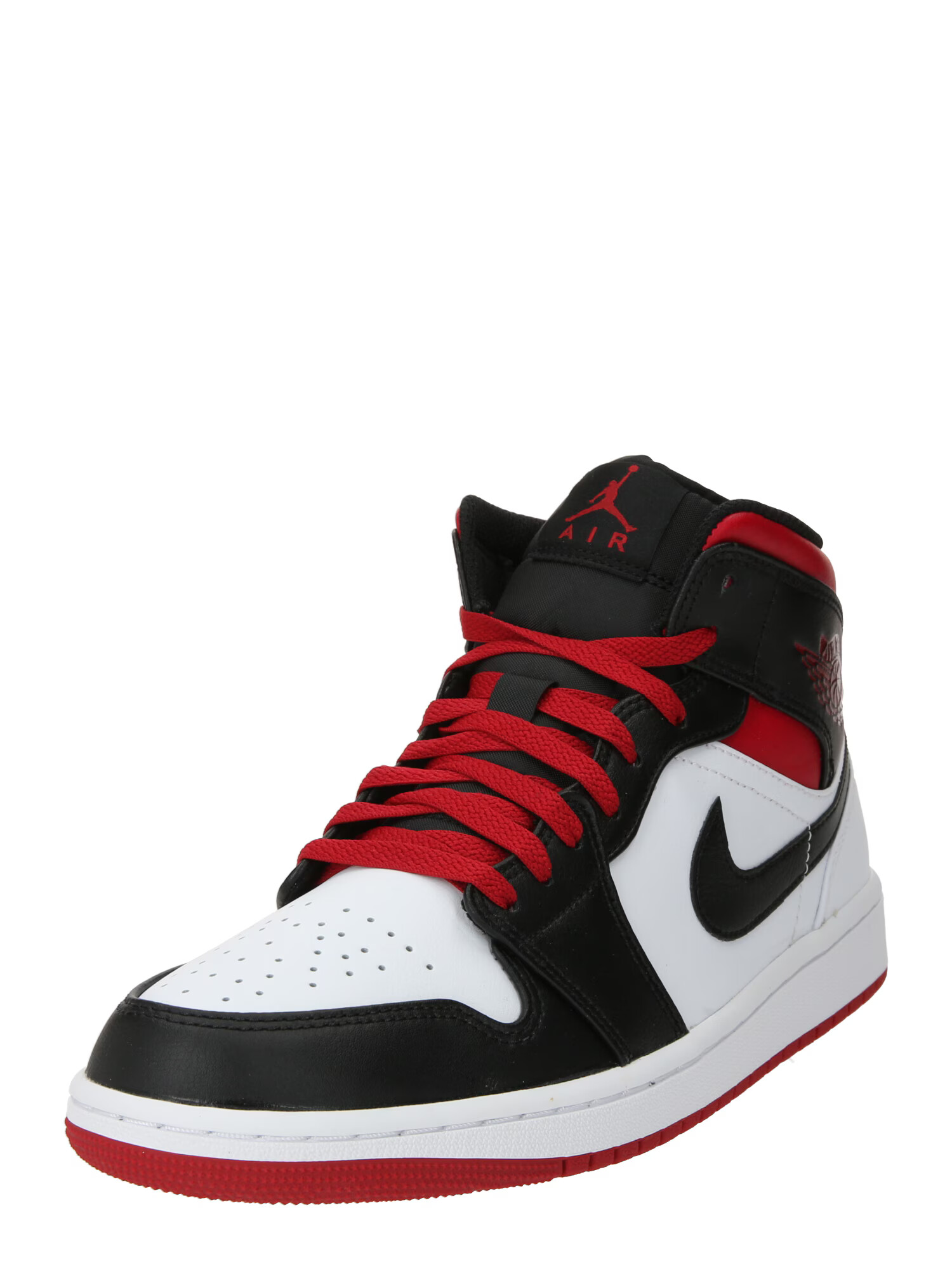 Jordan Sneaker înalt 'AIR 1 MID' roșu / negru / alb - Pled.ro