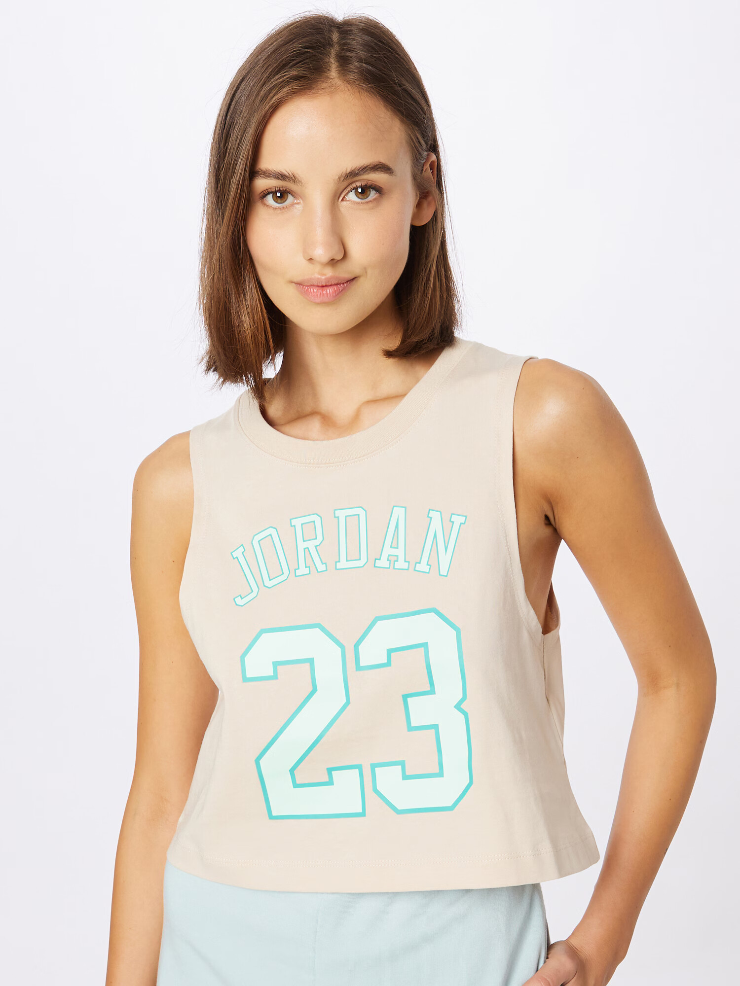 Jordan Top 'HERITAGE' bej / albastru aqua / alb - Pled.ro