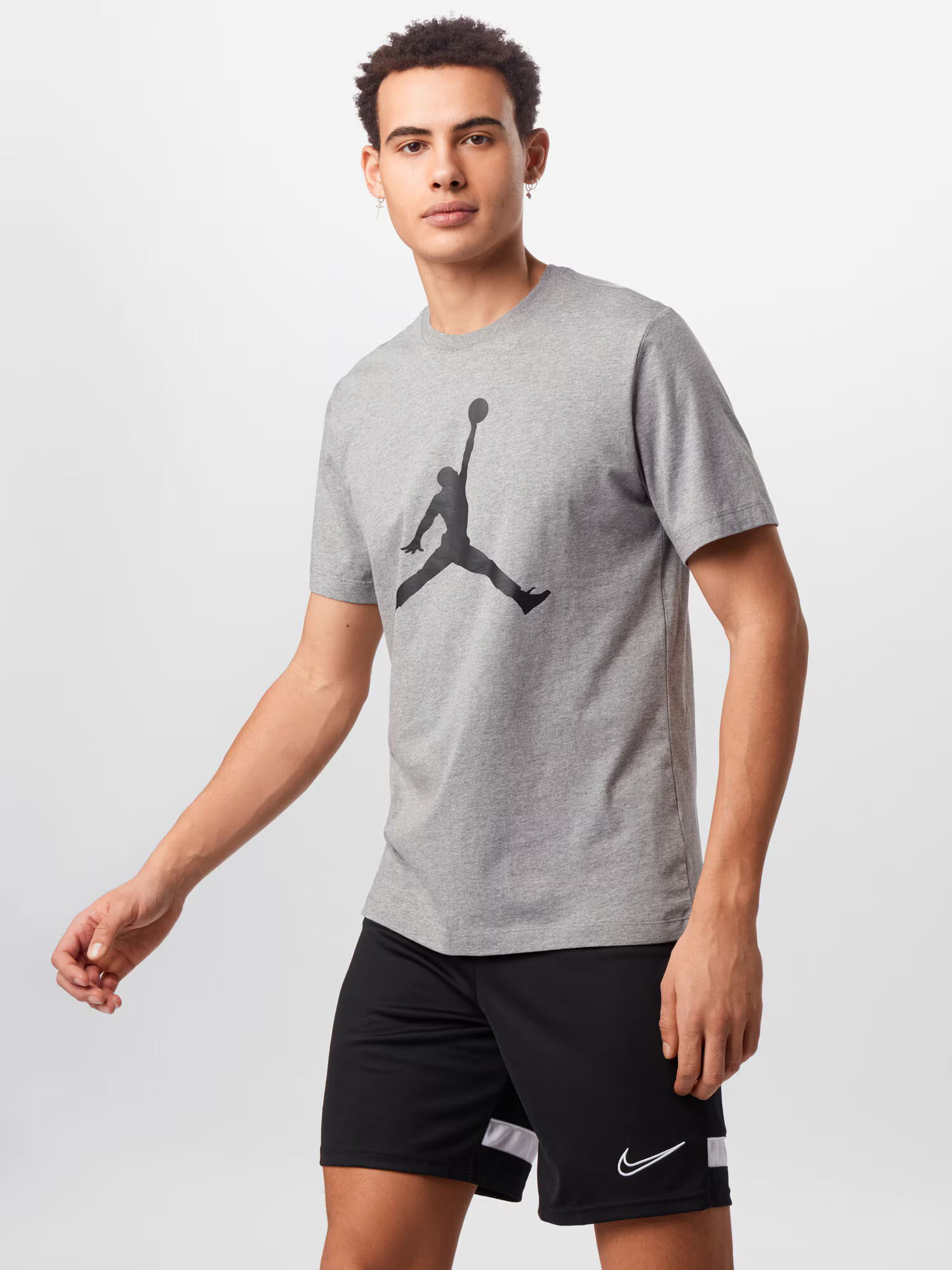 Jordan Tricou gri / negru - Pled.ro