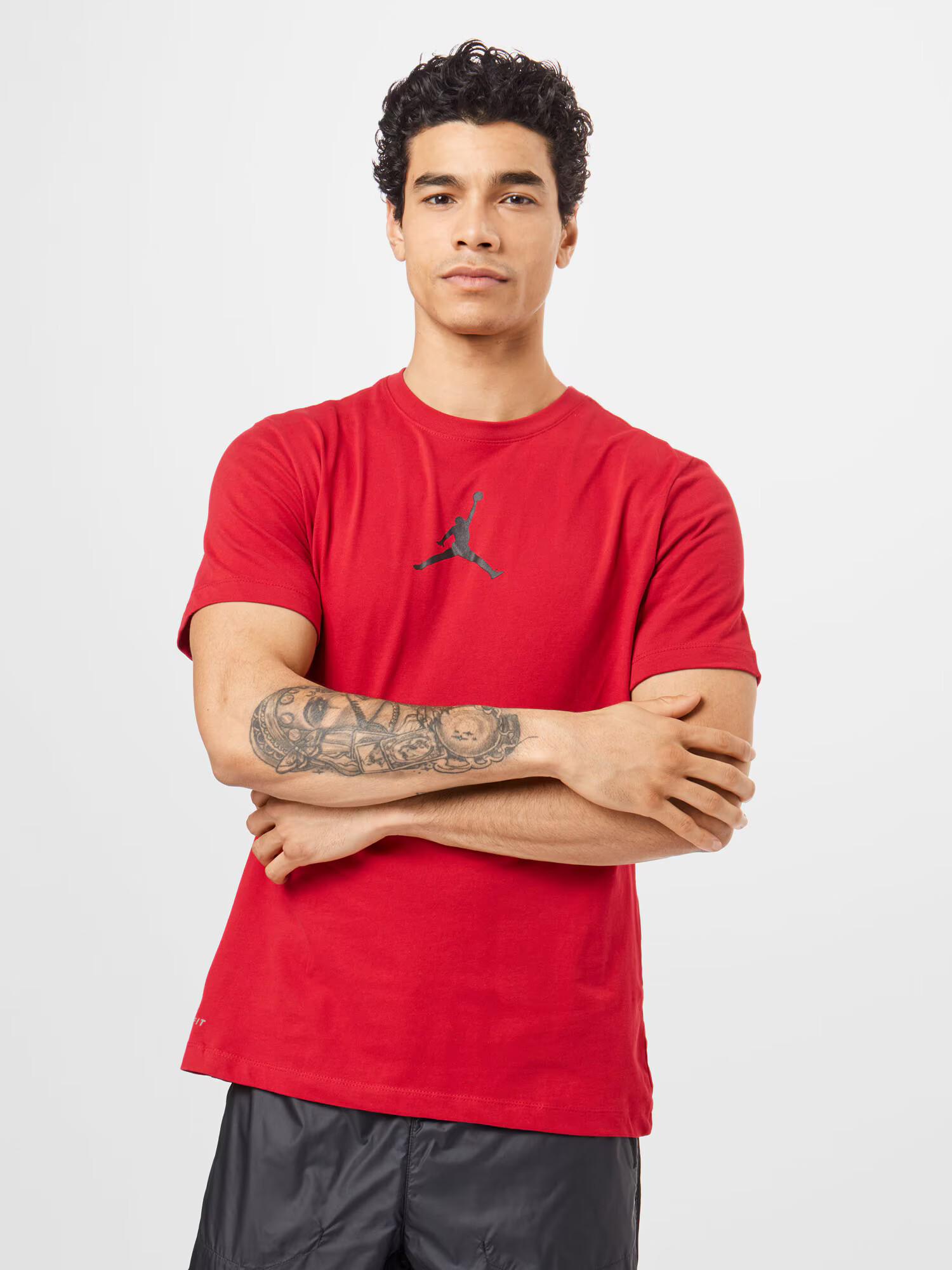 Jordan Tricou 'Jumpman' gri metalic / roșu - Pled.ro