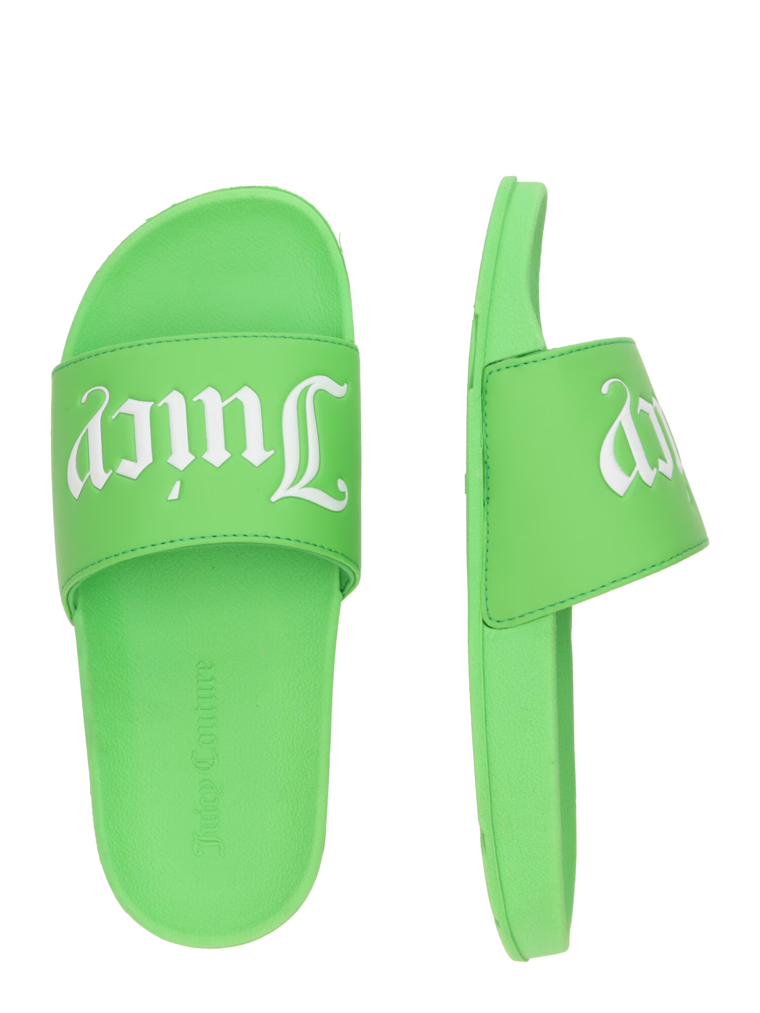 Juicy Couture Flip-flops 'PATTI' verde limetă / alb - Pled.ro