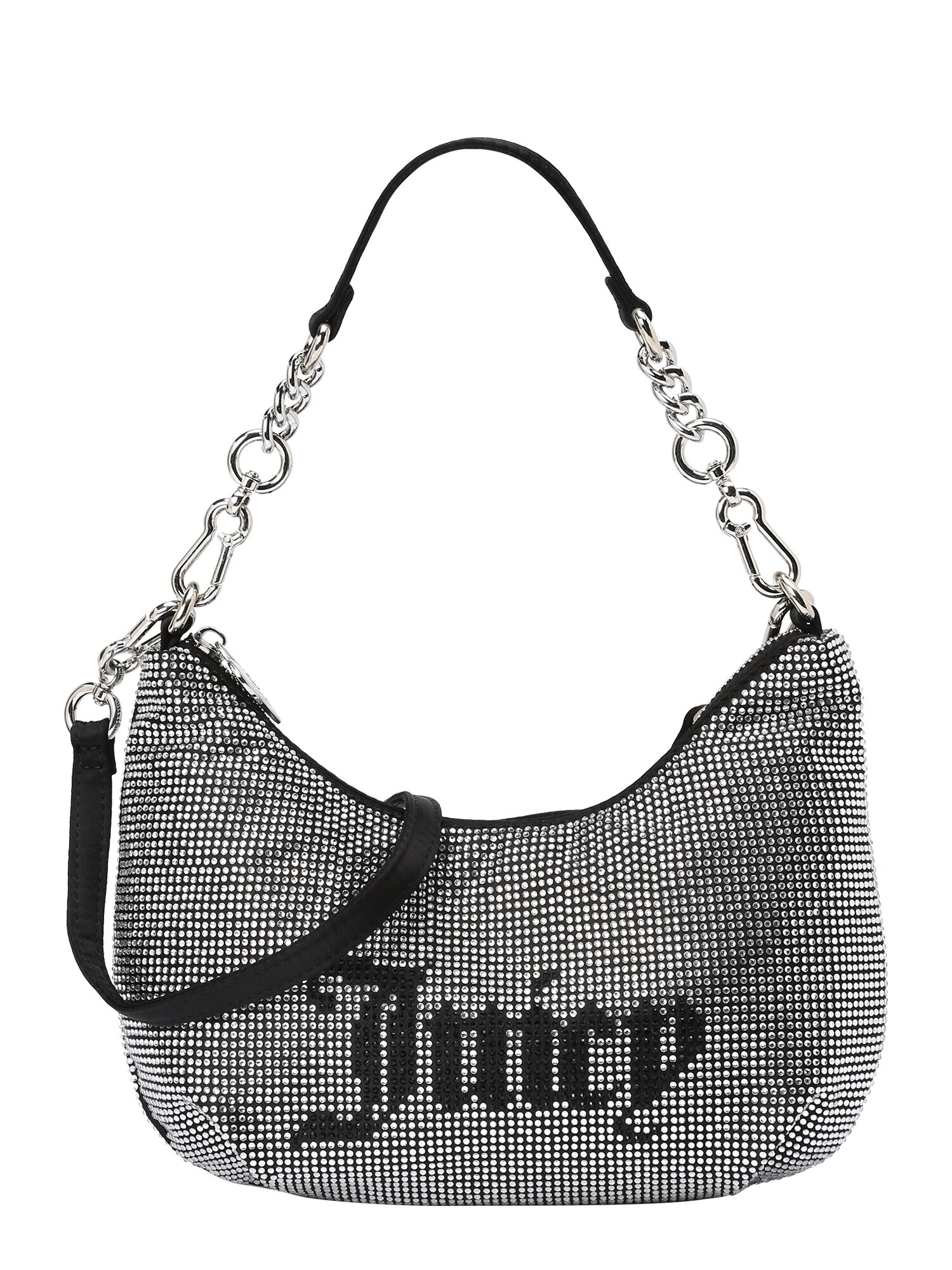 Juicy Couture Geantă de umăr 'Hazel' negru / argintiu / alb - Pled.ro