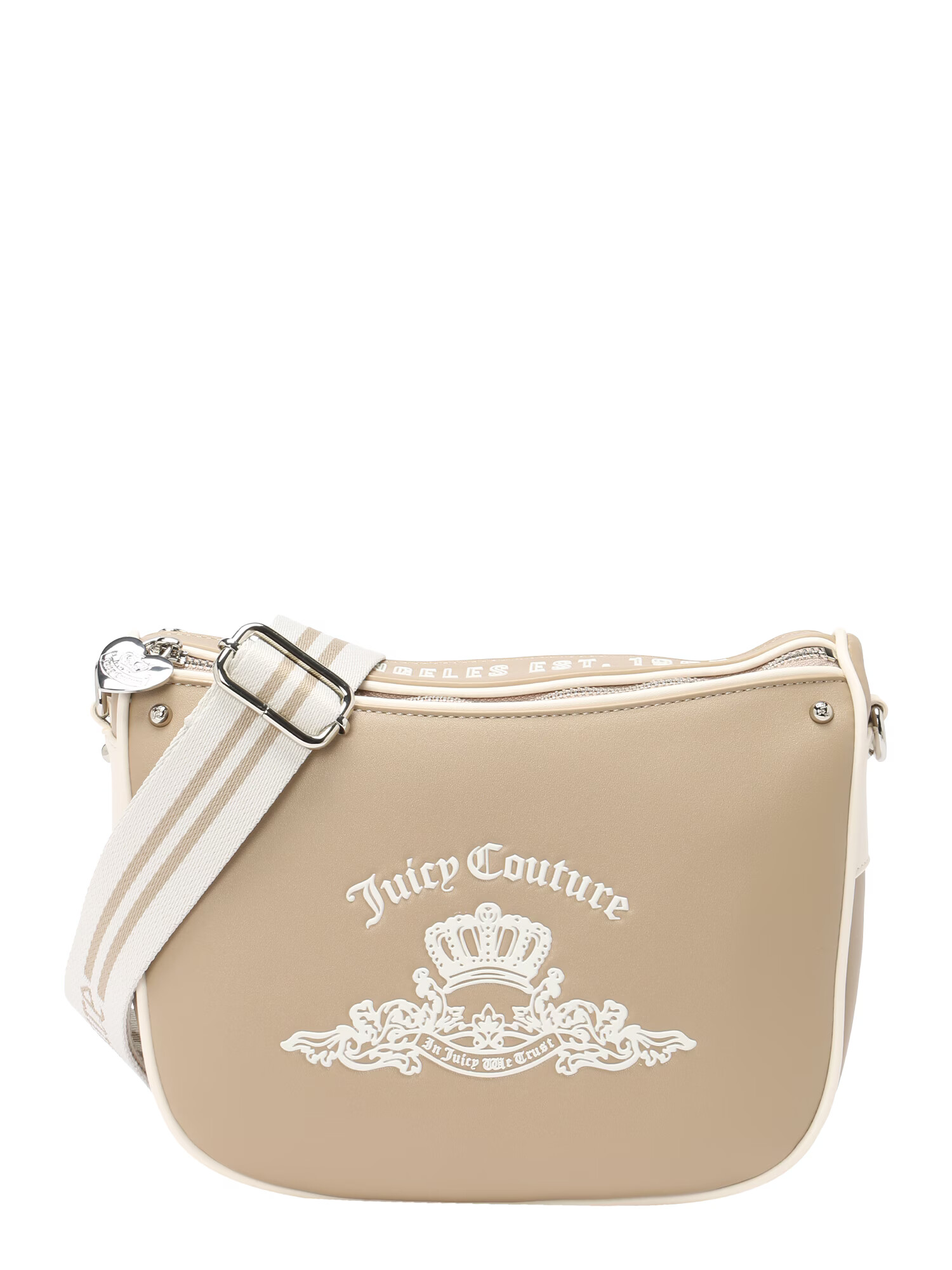 Juicy Couture Geantă de umăr 'Heather' gri taupe / gri argintiu / alb - Pled.ro