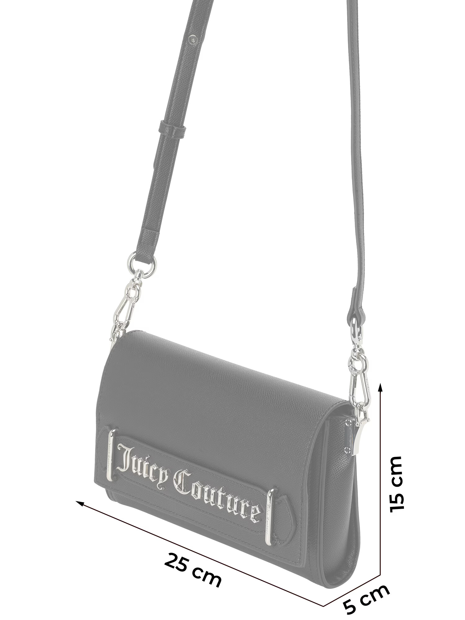 Juicy Couture Geantă de umăr 'Jasmine' negru / argintiu - Pled.ro