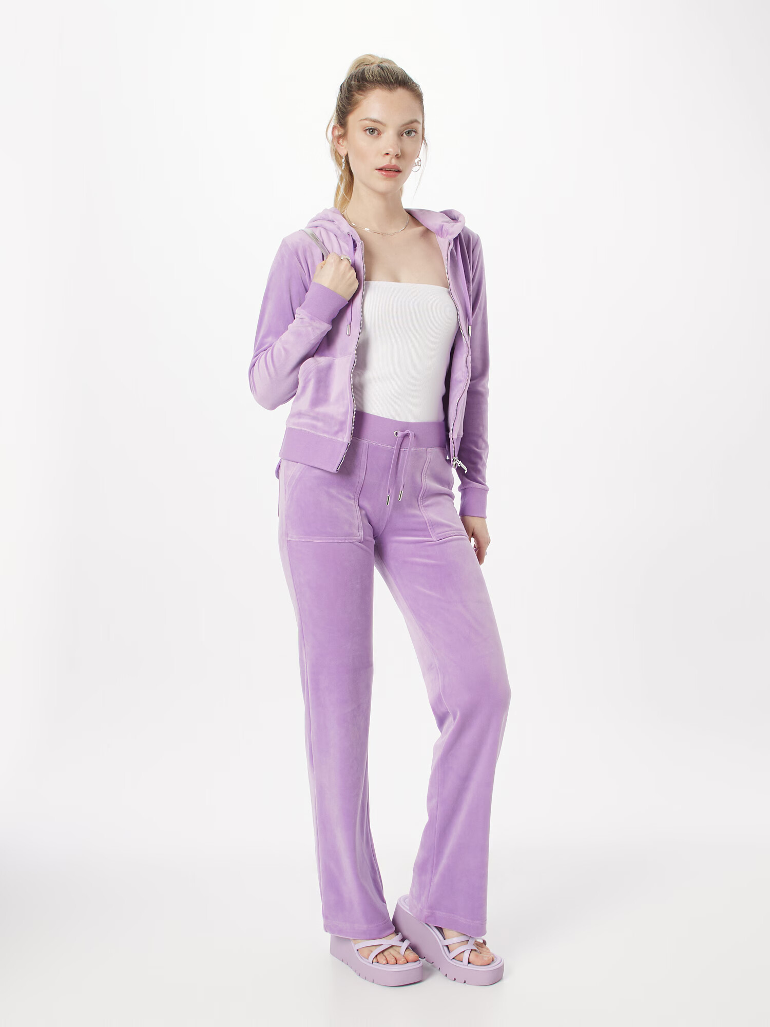 Juicy Couture Pantaloni 'DEL RAY' mov deschis - Pled.ro