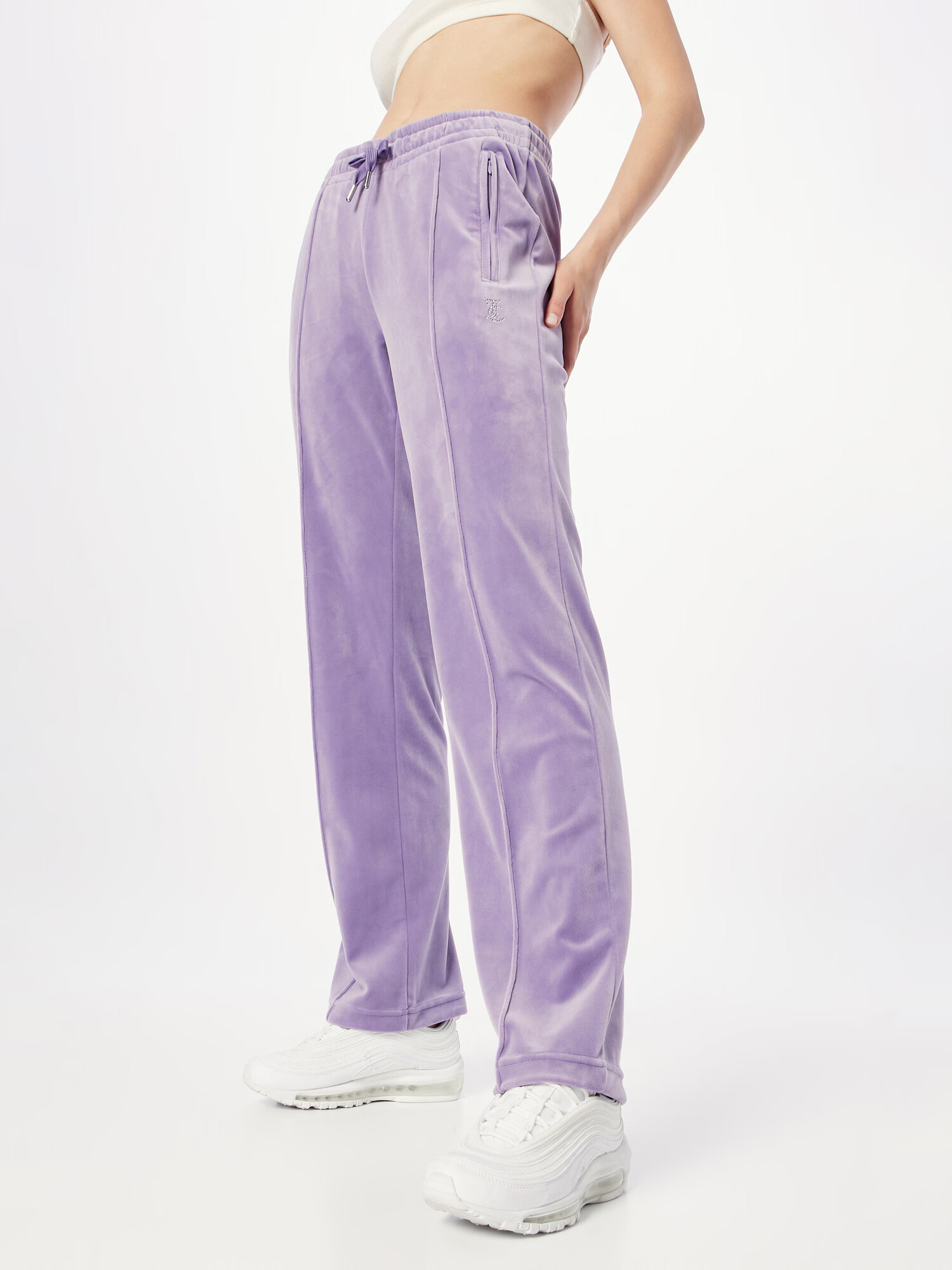 Juicy Couture Pantaloni 'Tina' gri argintiu / mov liliachiu - Pled.ro