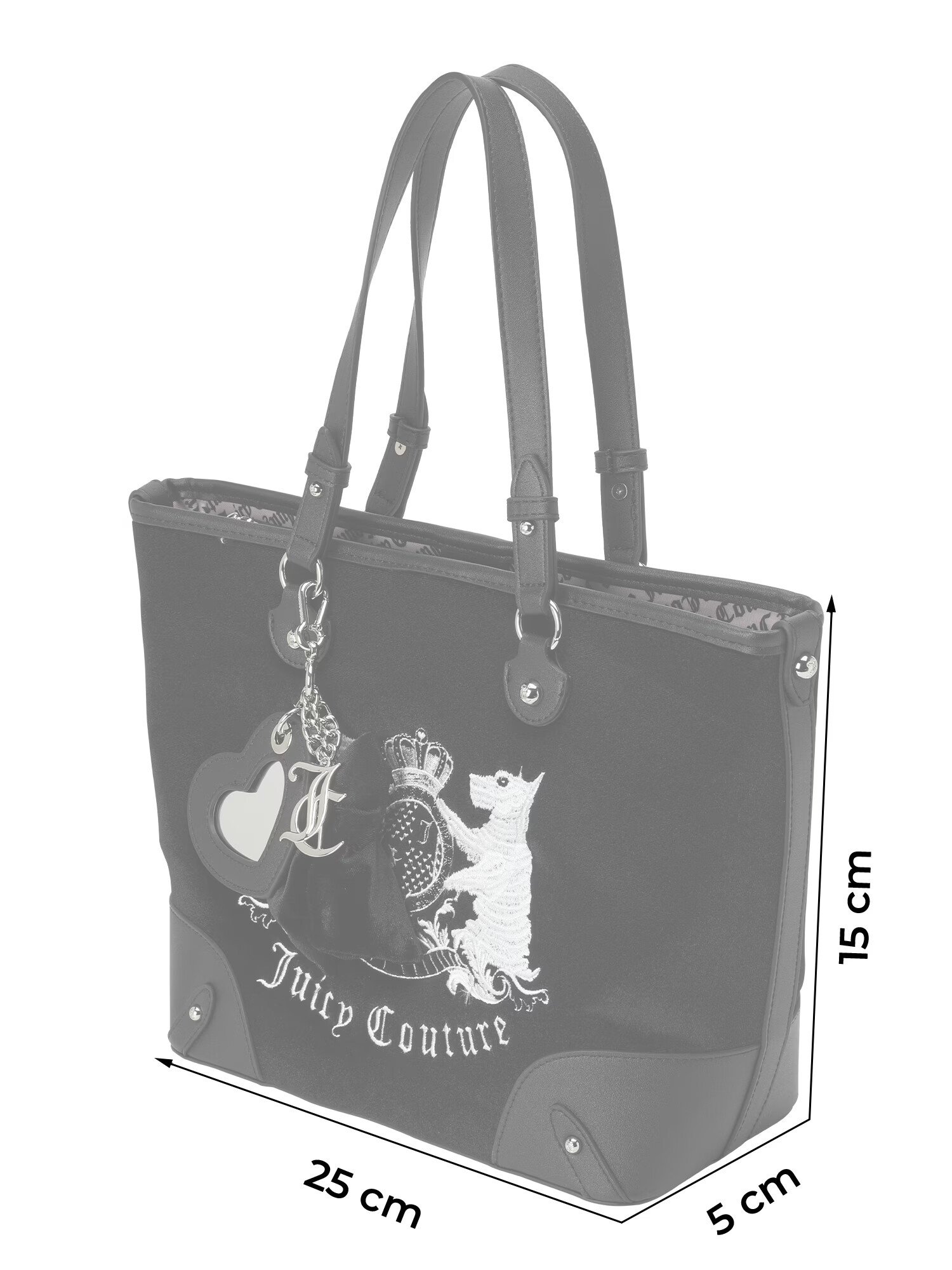 Juicy Couture Plase de cumpărături negru / argintiu / alb - Pled.ro