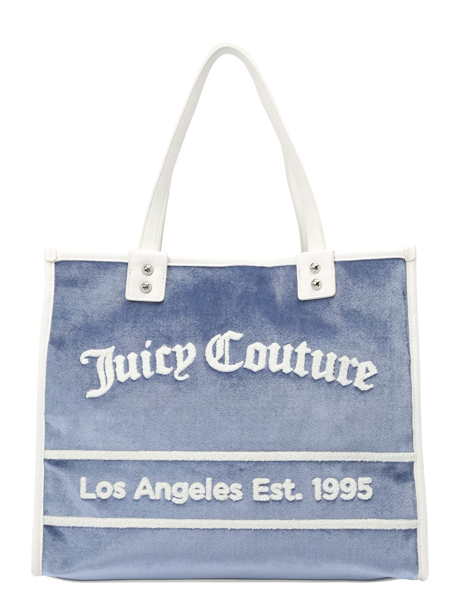 Juicy Couture Plase de cumpărături 'Rosmarie' albastru fumuriu / argintiu / alb - Pled.ro