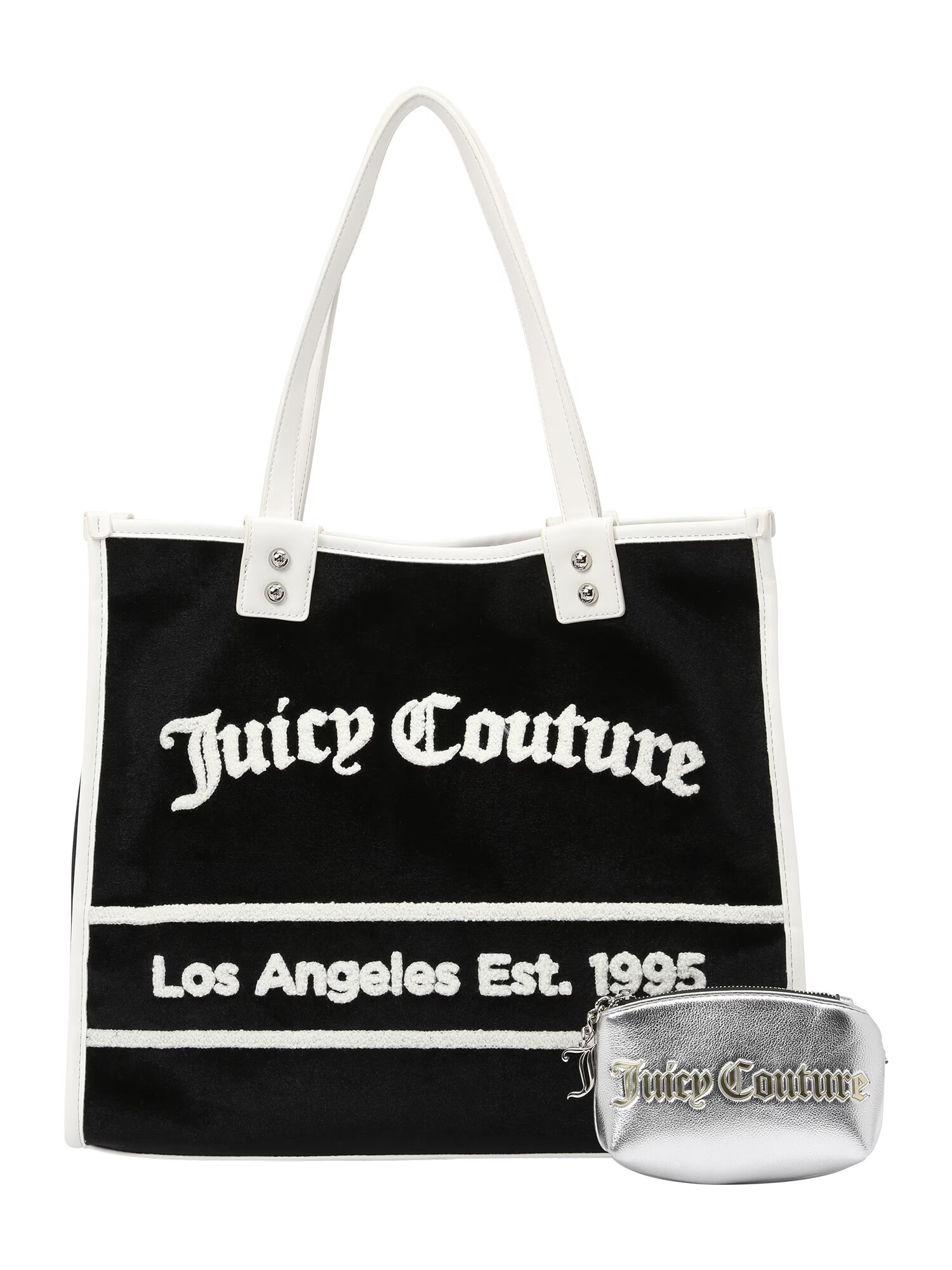 Juicy Couture Plase de cumpărături 'Rosmarie' negru / alb - Pled.ro