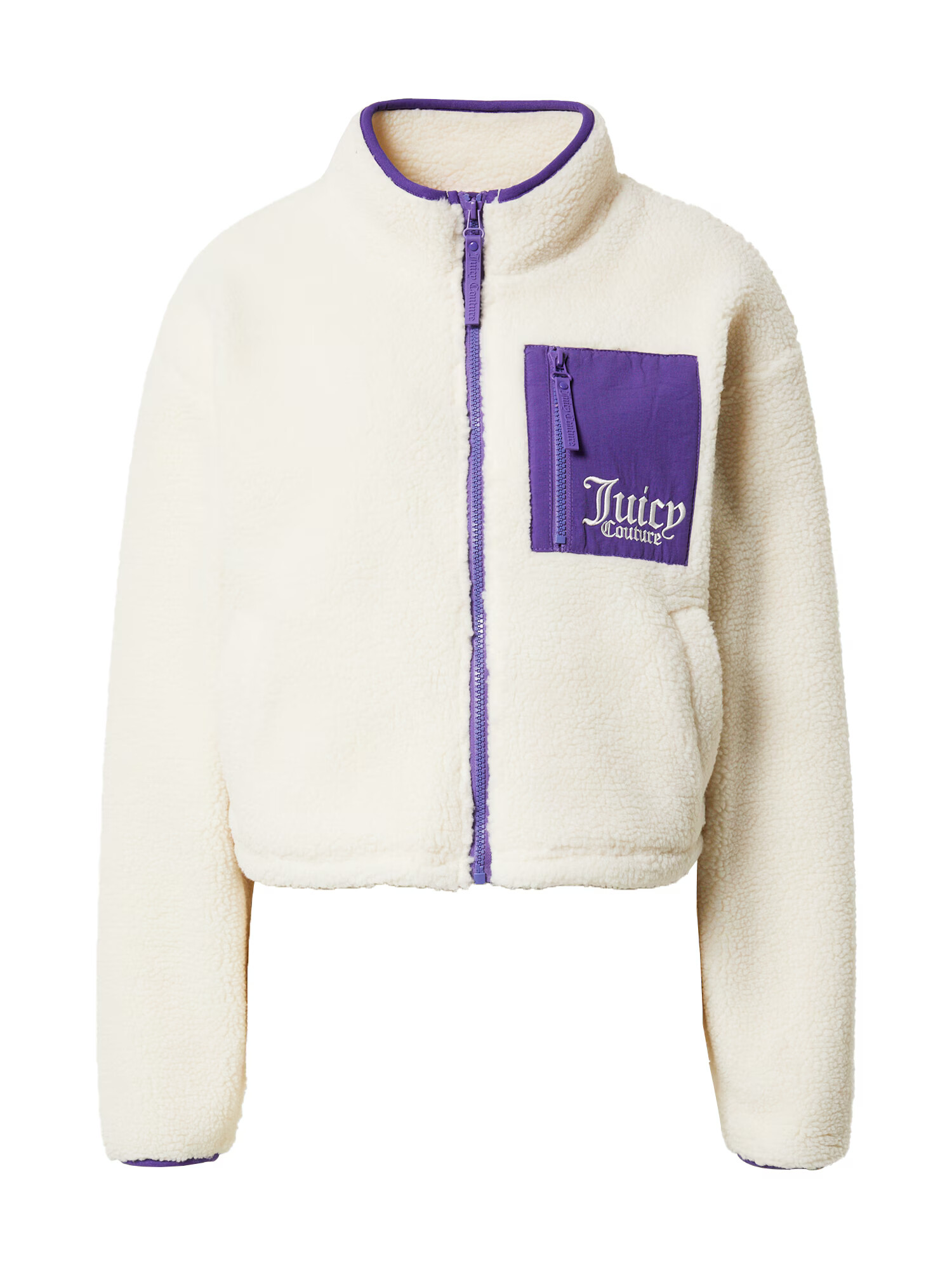 Juicy Couture Sport Jachetă fleece funcțională lila / alb lână - Pled.ro