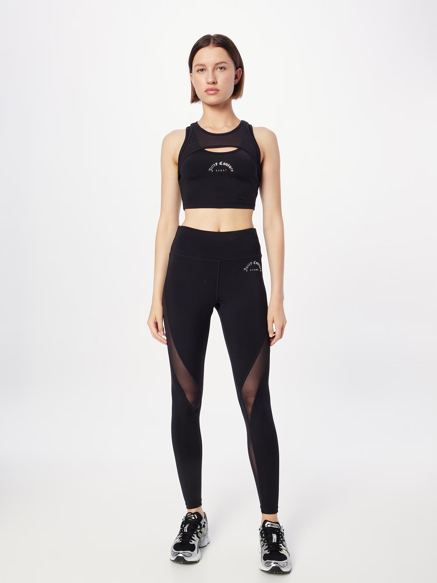 Juicy Couture Sport Pantaloni sport gri argintiu / negru - Pled.ro