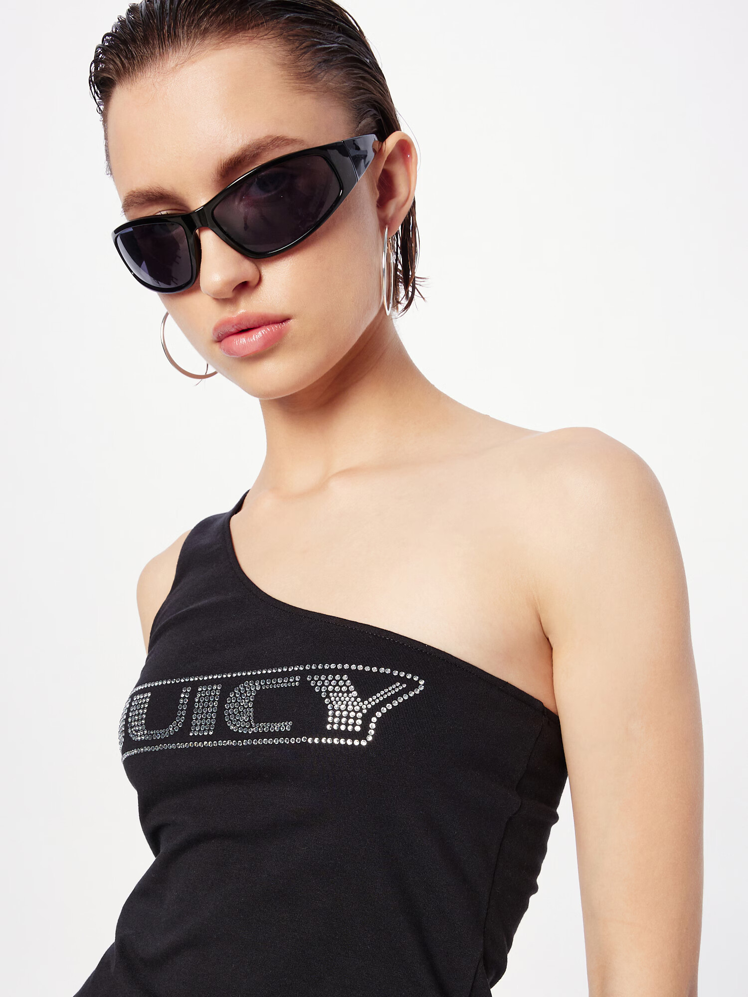 Juicy Couture Top 'DIGI' negru / transparent - Pled.ro