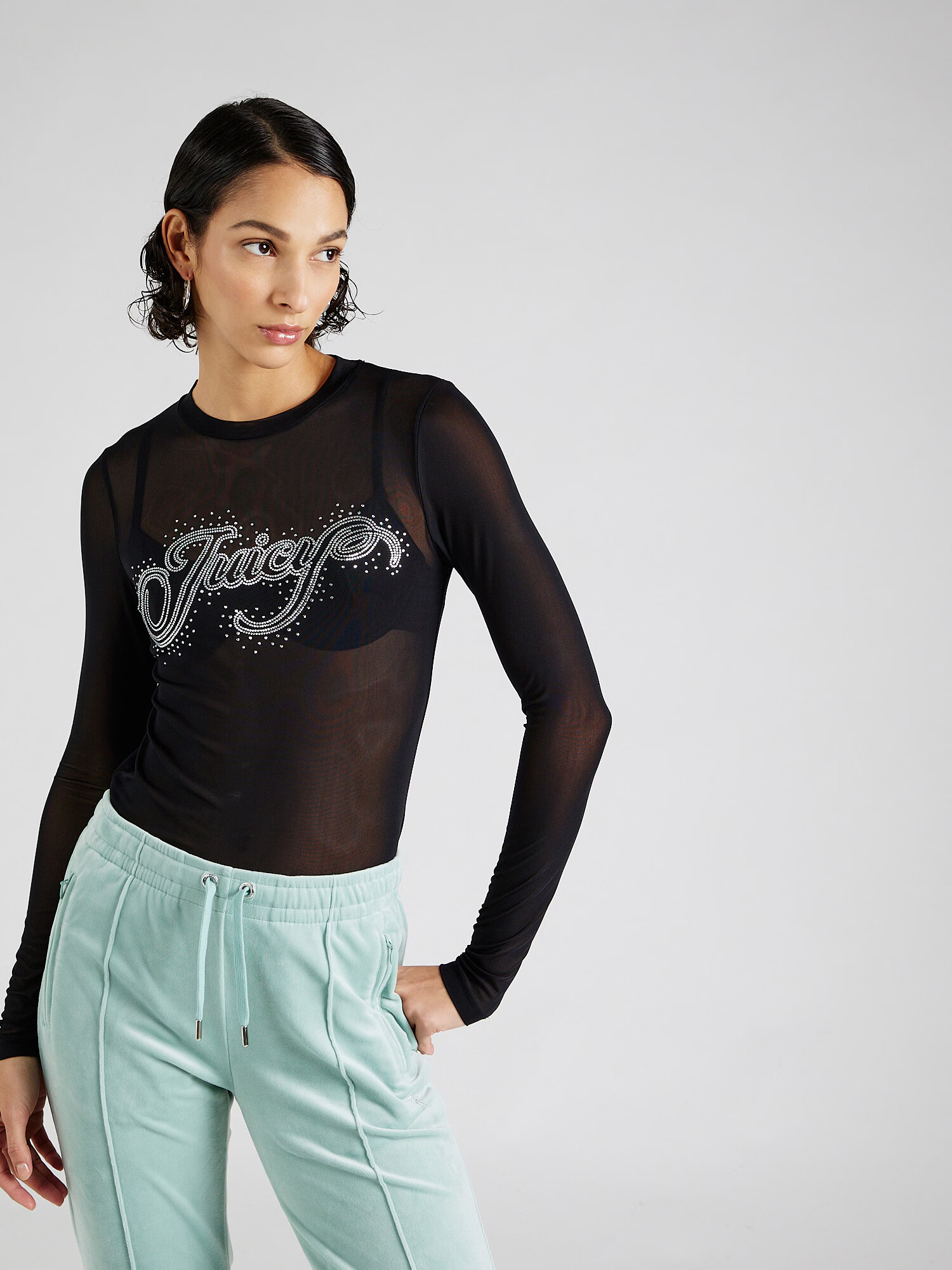 Juicy Couture Tricou 'SCATTER' negru - Pled.ro