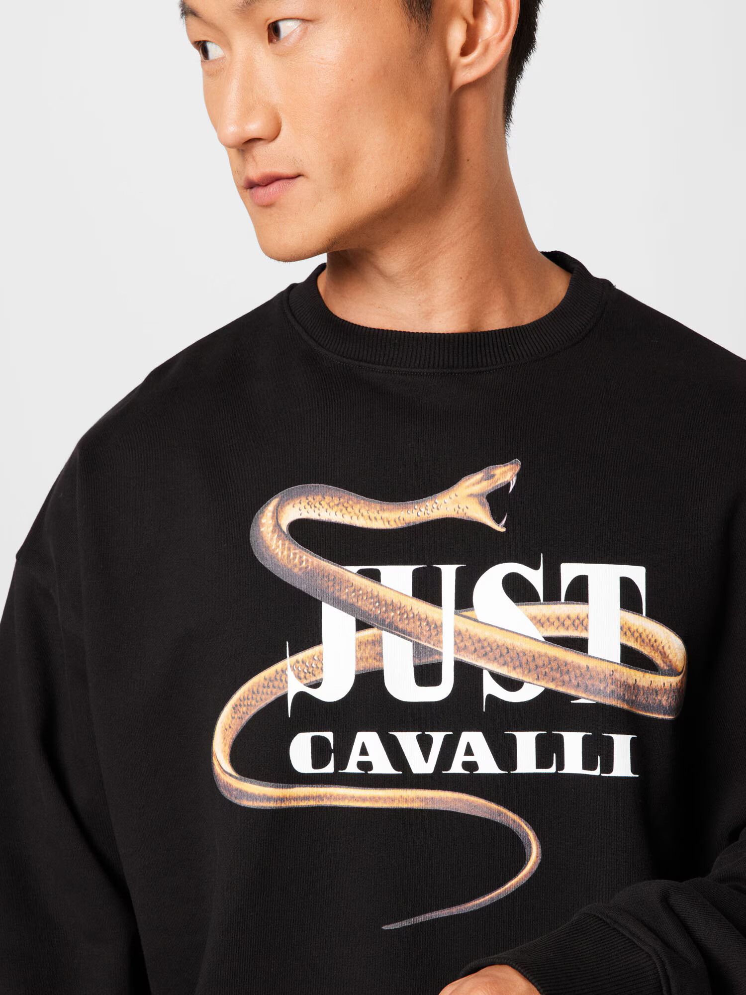 Just Cavalli Bluză de molton galben auriu / negru / alb - Pled.ro