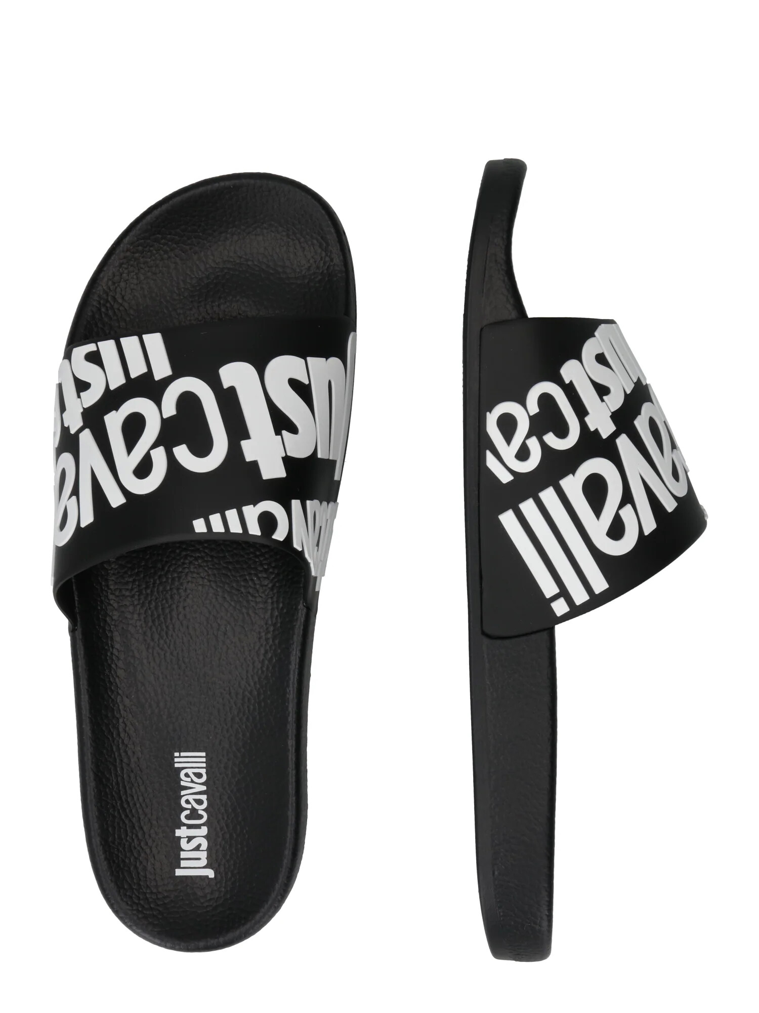 Just Cavalli Flip-flops 'FONDO' negru / alb - Pled.ro